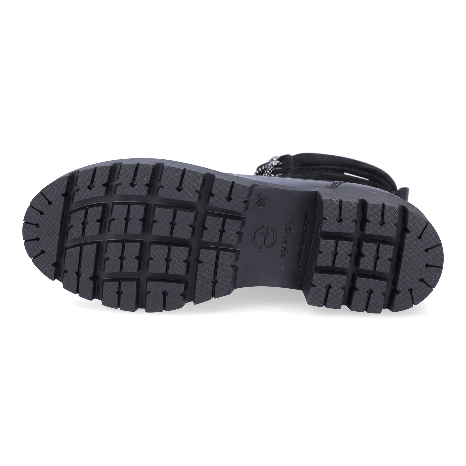 Tamaris women's leather lace-up boot black