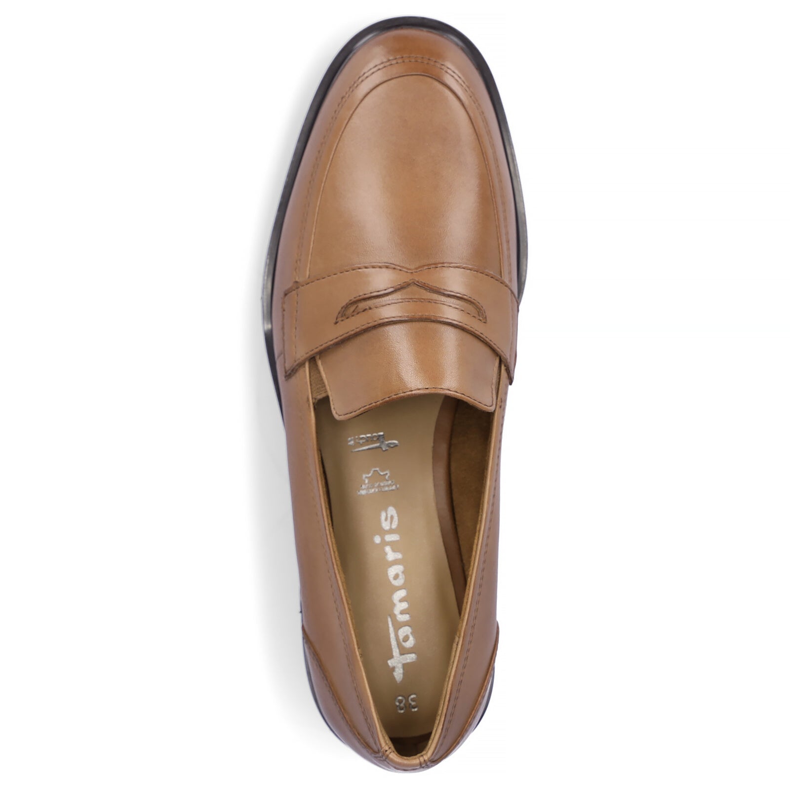 Tamaris Damen Slipper cognac braun