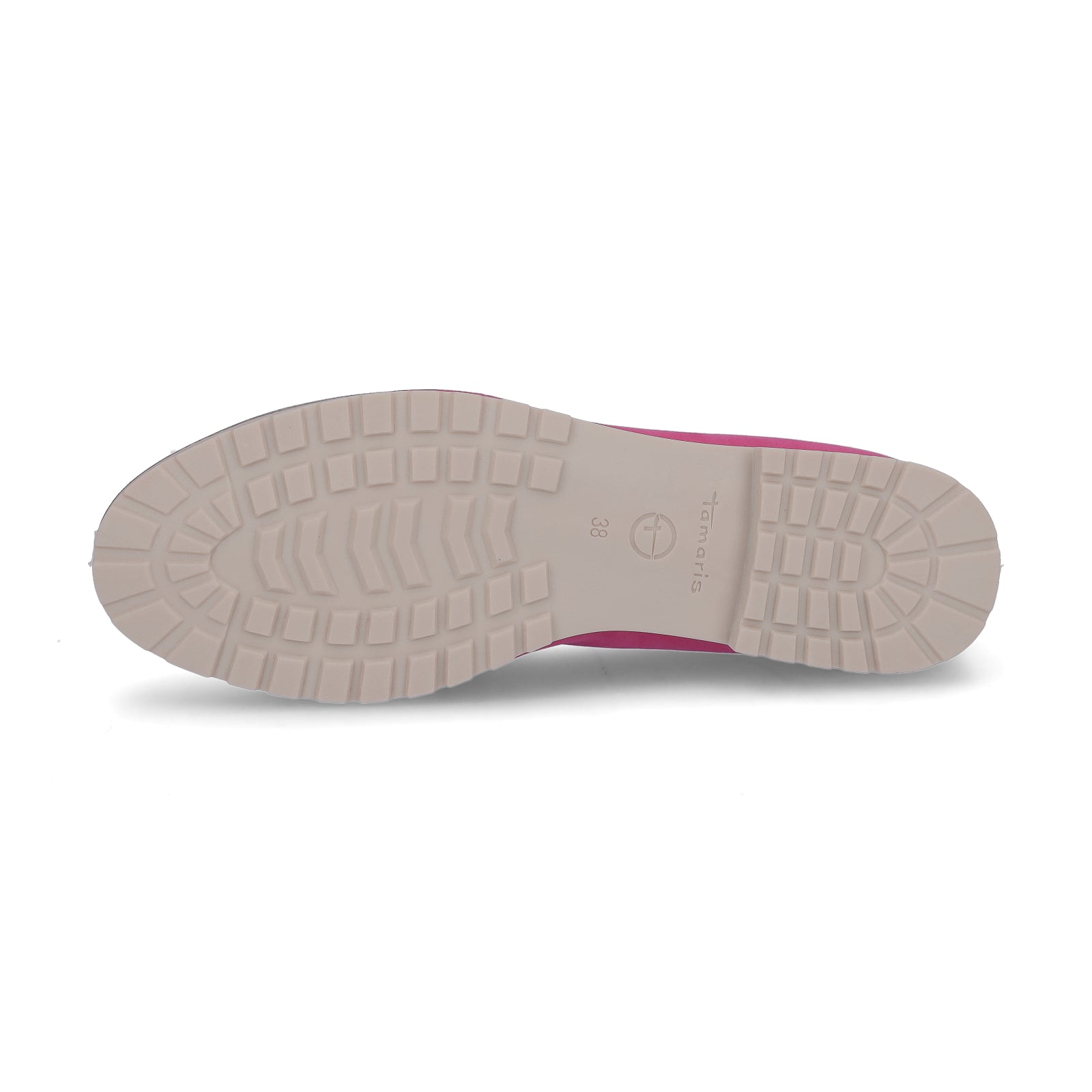 Tamaris women's leather loafers fuchsia