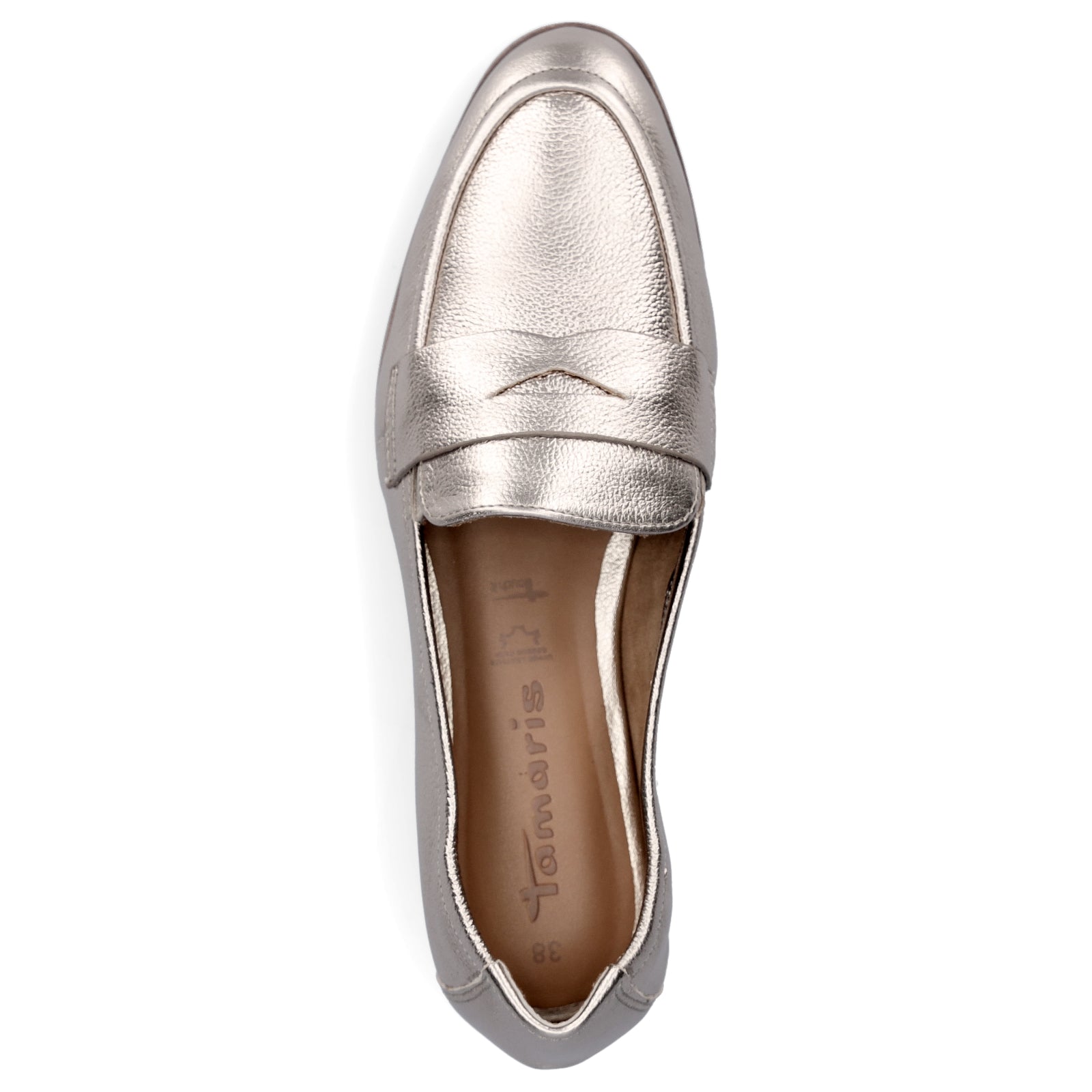 Tamaris women's slippers gold