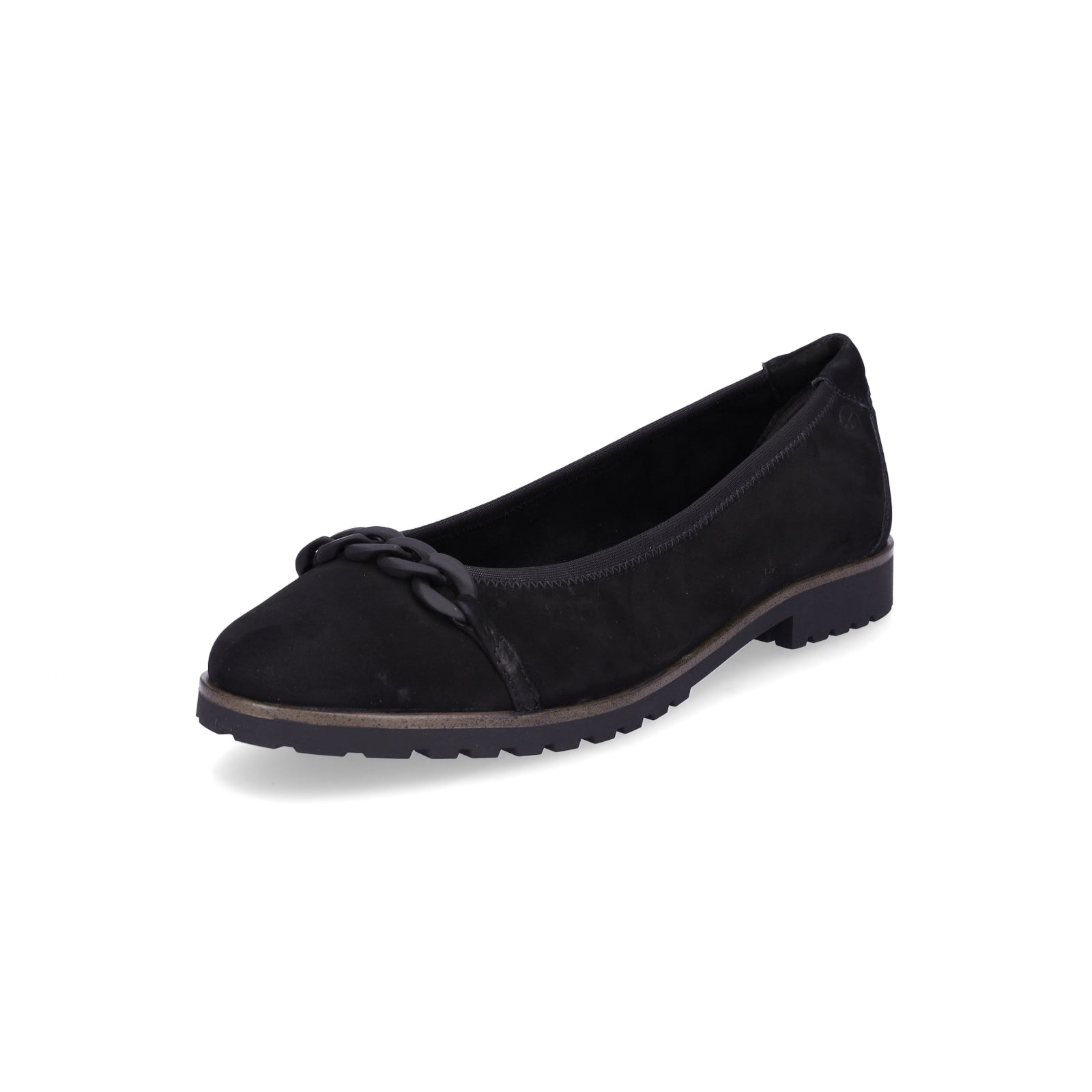 Tamaris Damen Leder Ballerina schwarz