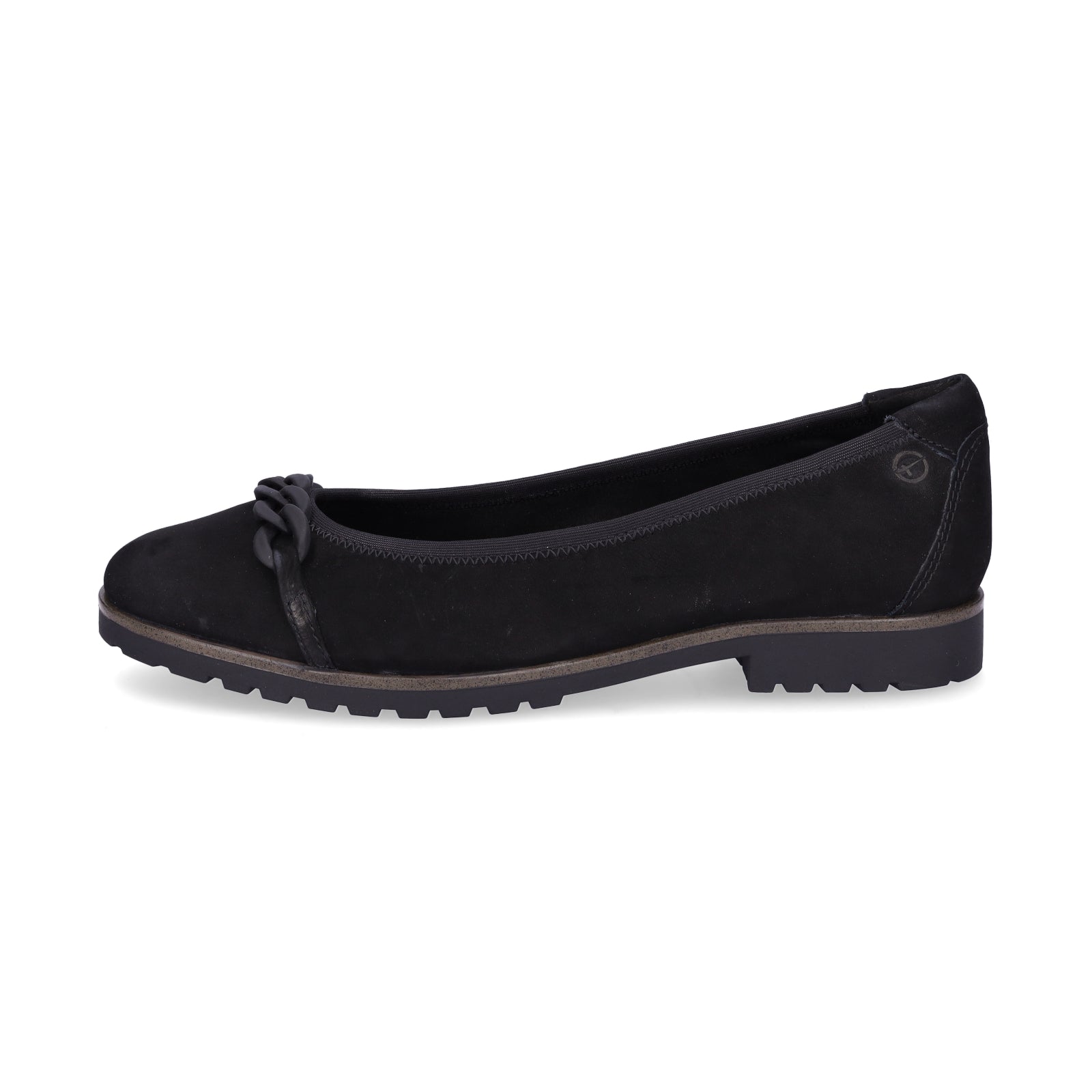 Tamaris Damen Leder Ballerina schwarz