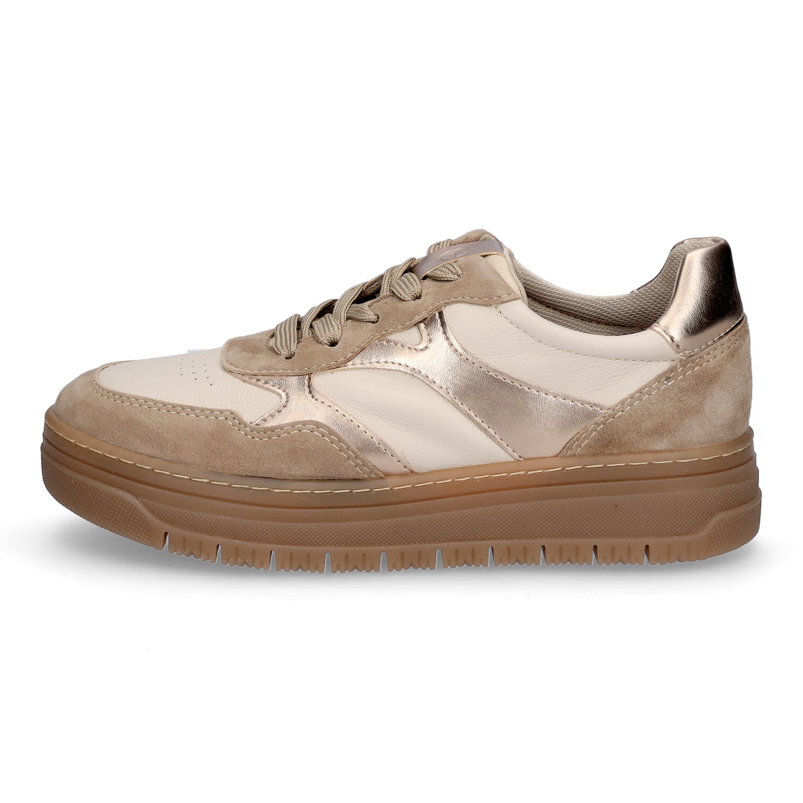 Tamaris Damen Sneaker beige metallic