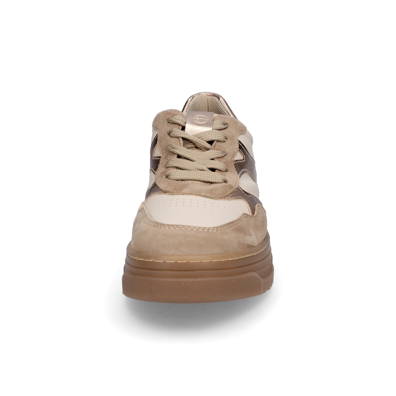 Tamaris Damen Sneaker beige metallic