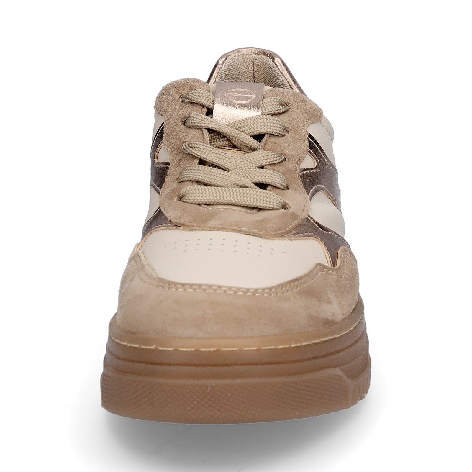 Tamaris Damen Sneaker beige metallic