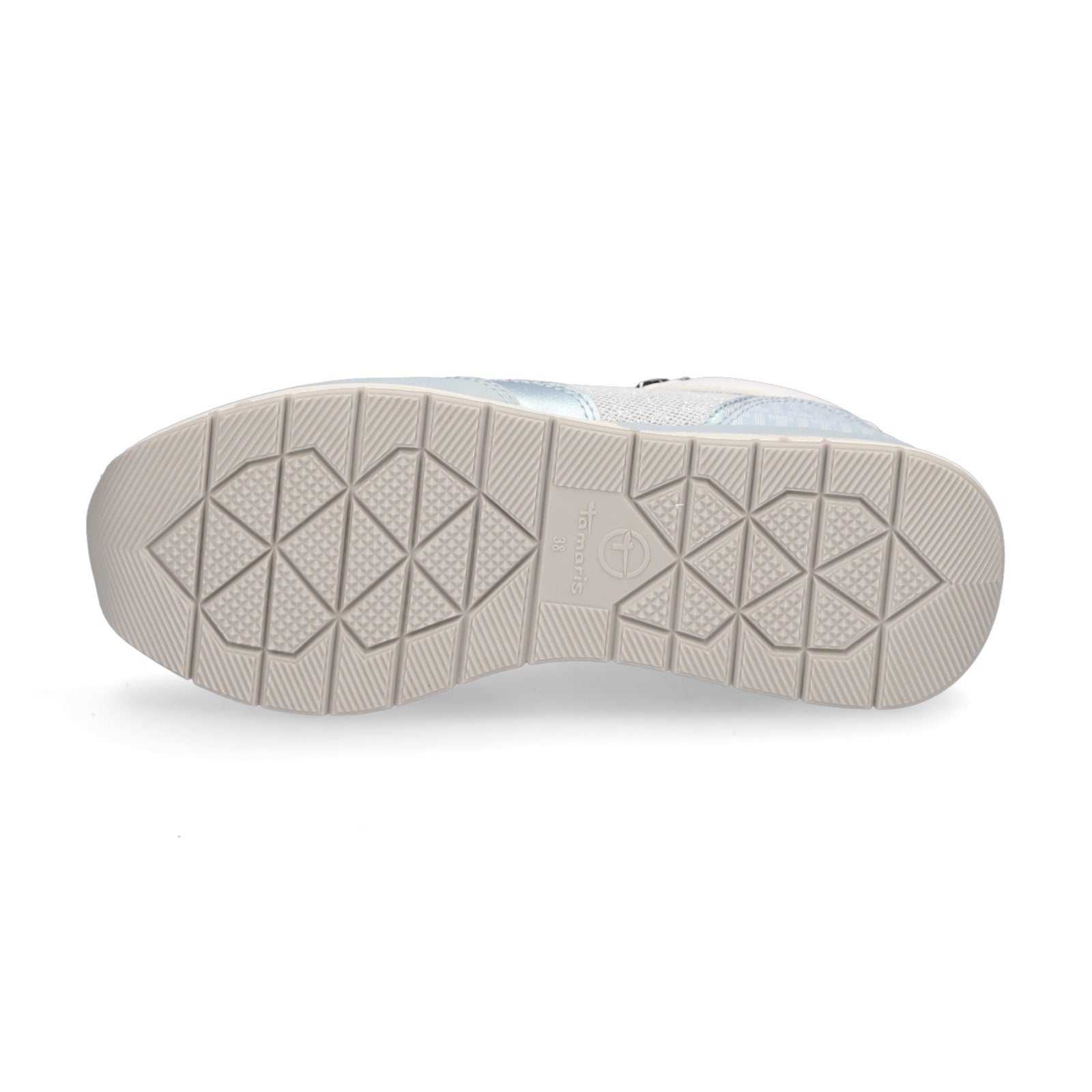 Tamaris Damen Sneaker hellblau Glitzer