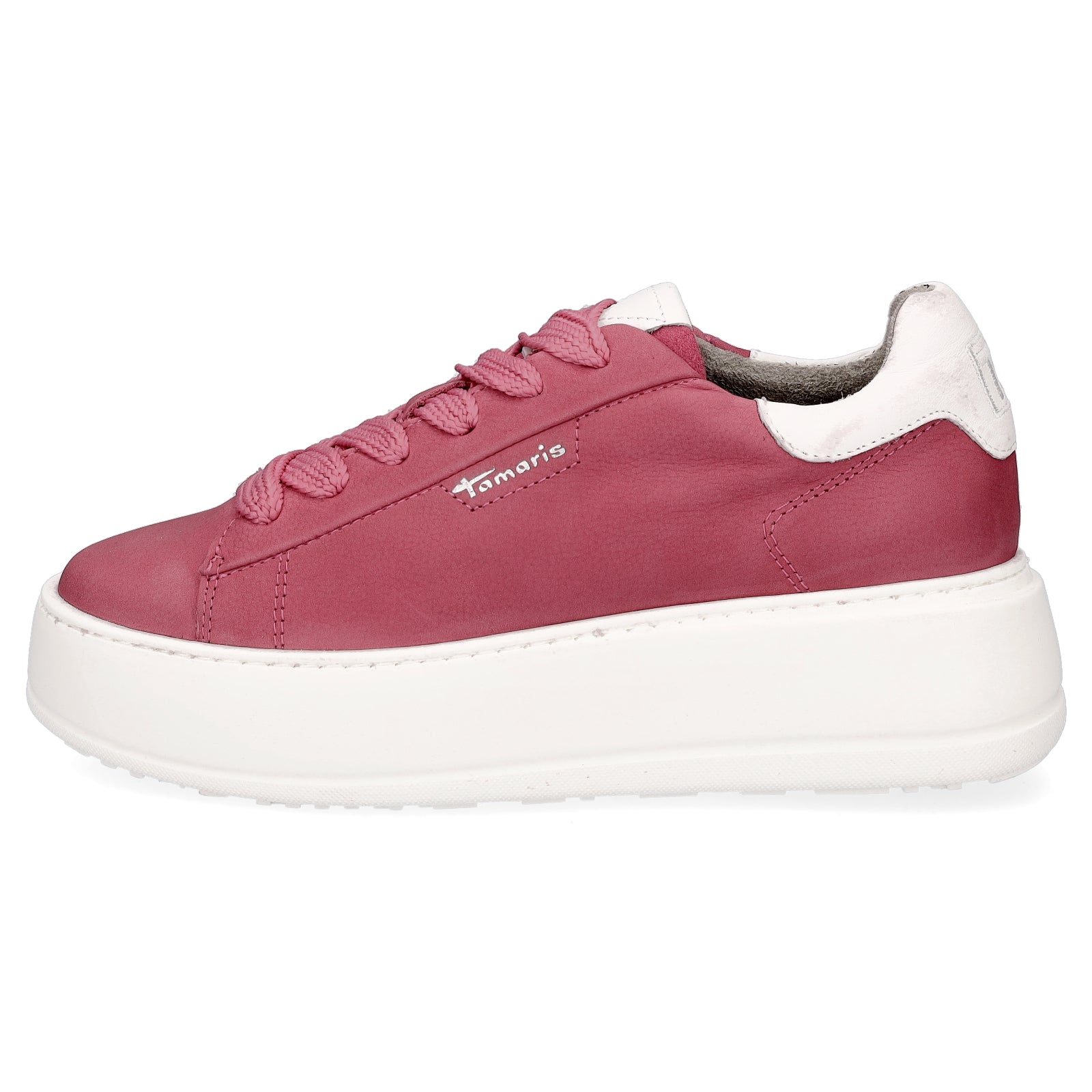 Tamaris women's leather platform sneaker pink