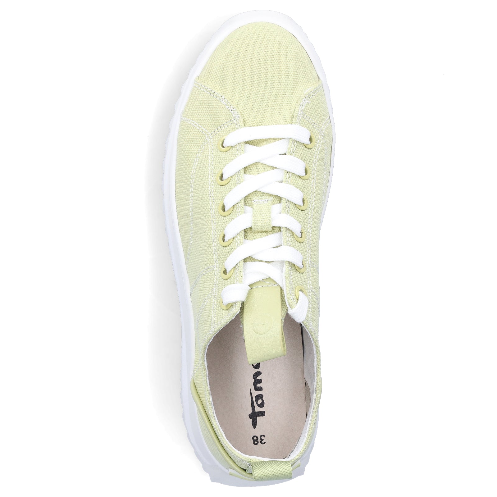Tamaris Damen Plateau Sneaker hellgrün