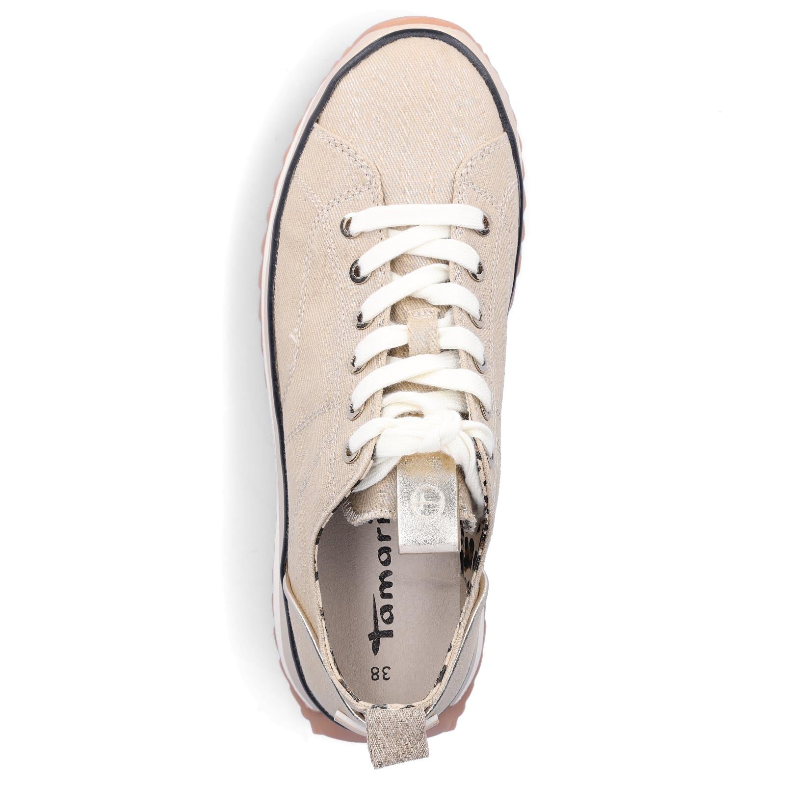 Tamaris Damen Plateau Sneaker gold