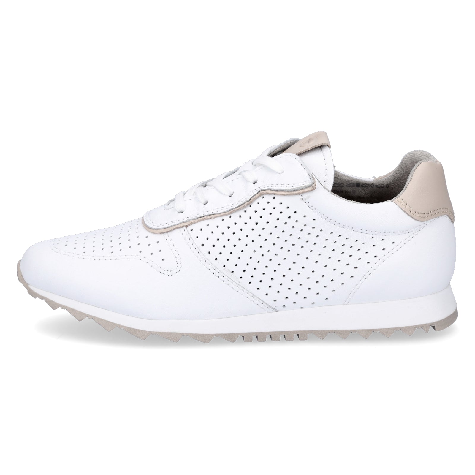 Tamaris Damen Leder Sneaker weiß natur