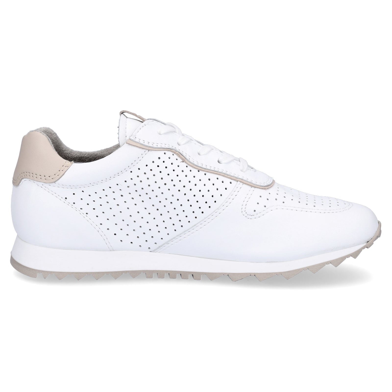 Tamaris Damen Leder Sneaker weiß natur