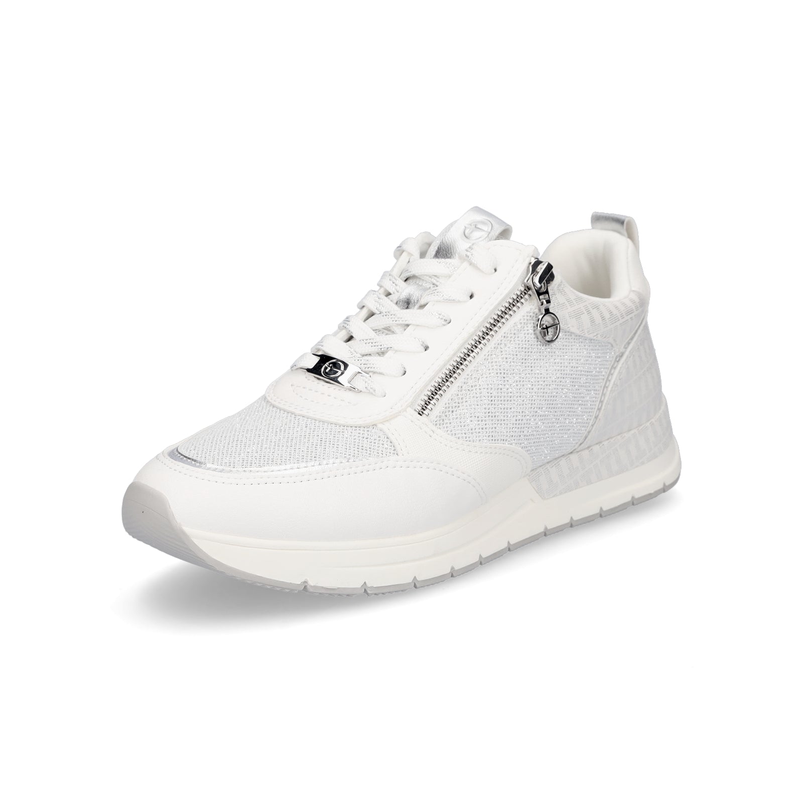 Tamaris Damen Sneaker weiß Glitzer