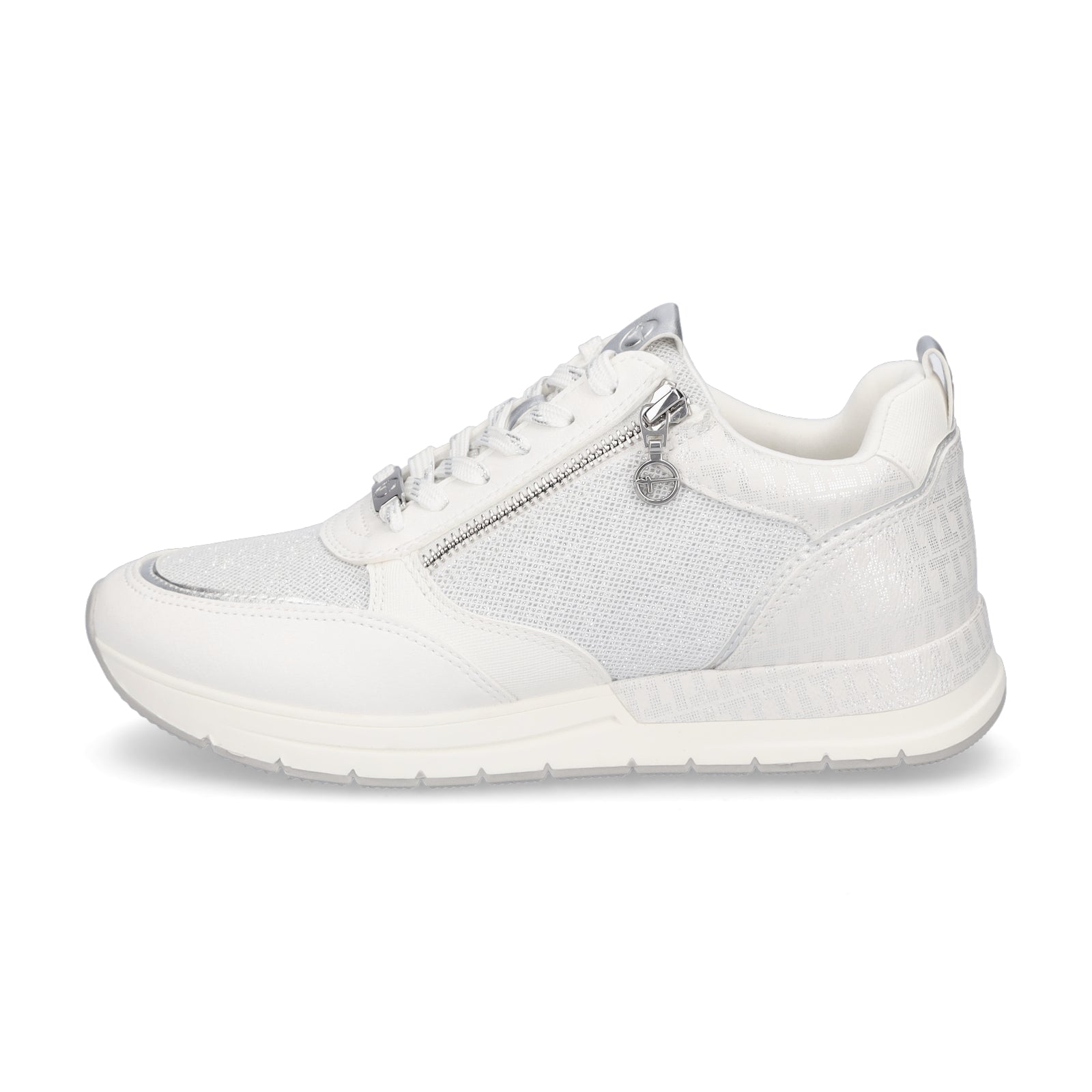 Tamaris Damen Sneaker weiß Glitzer