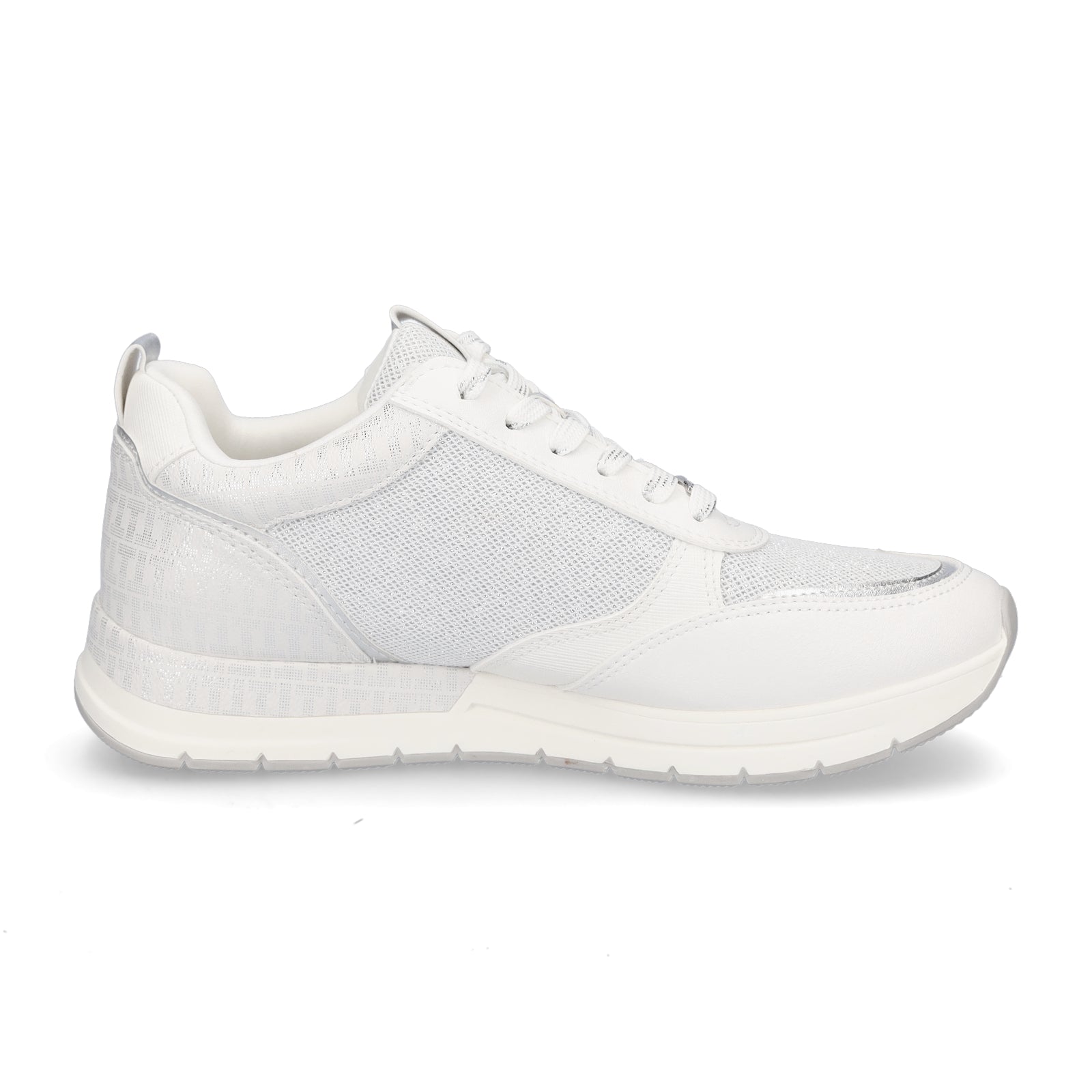 Tamaris Damen Sneaker weiß Glitzer
