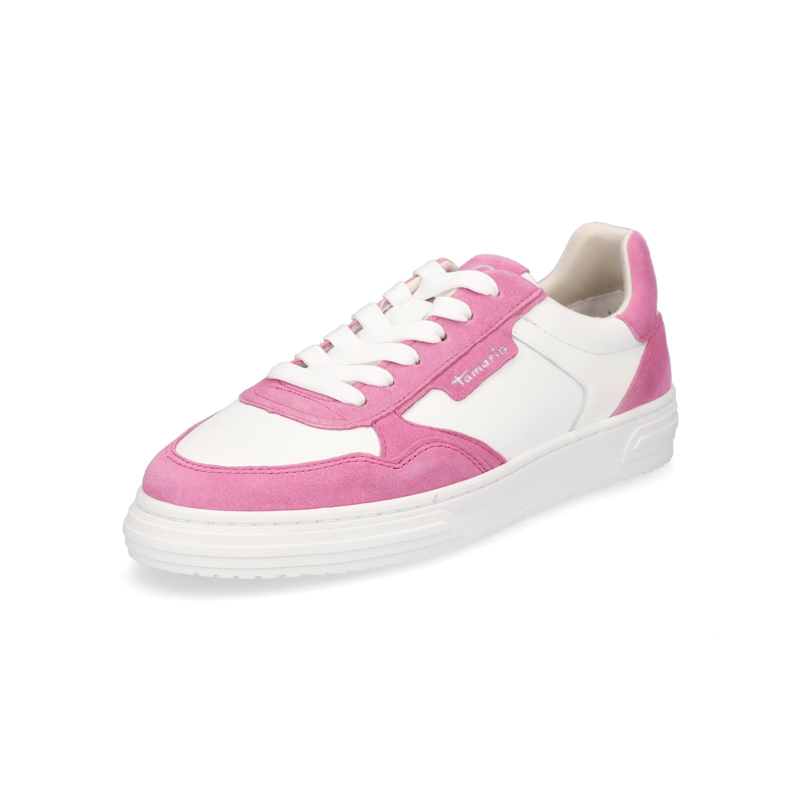 Tamaris Damen Sneaker weiß pink