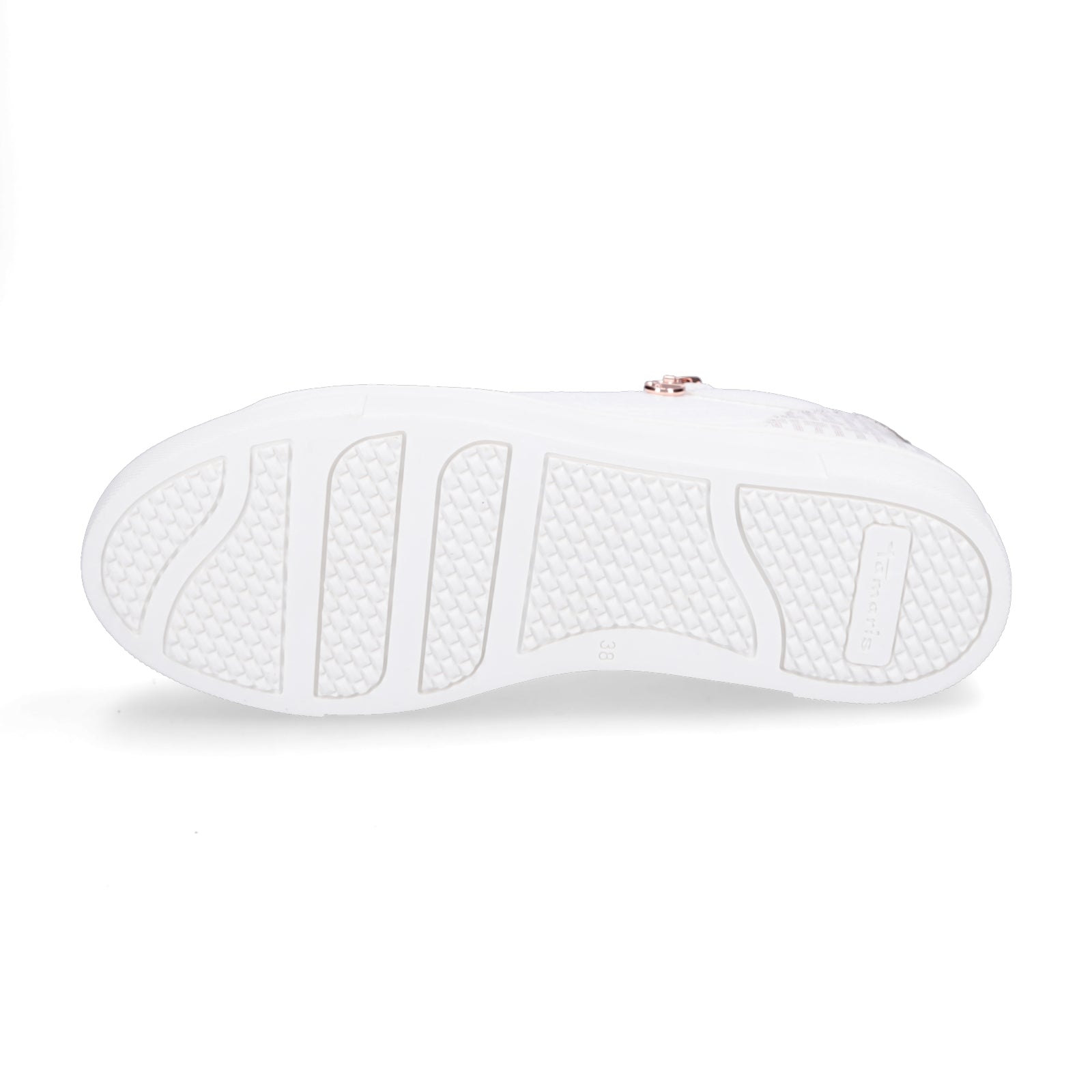 Tamaris Damen Plateau Sneaker weiß roségold