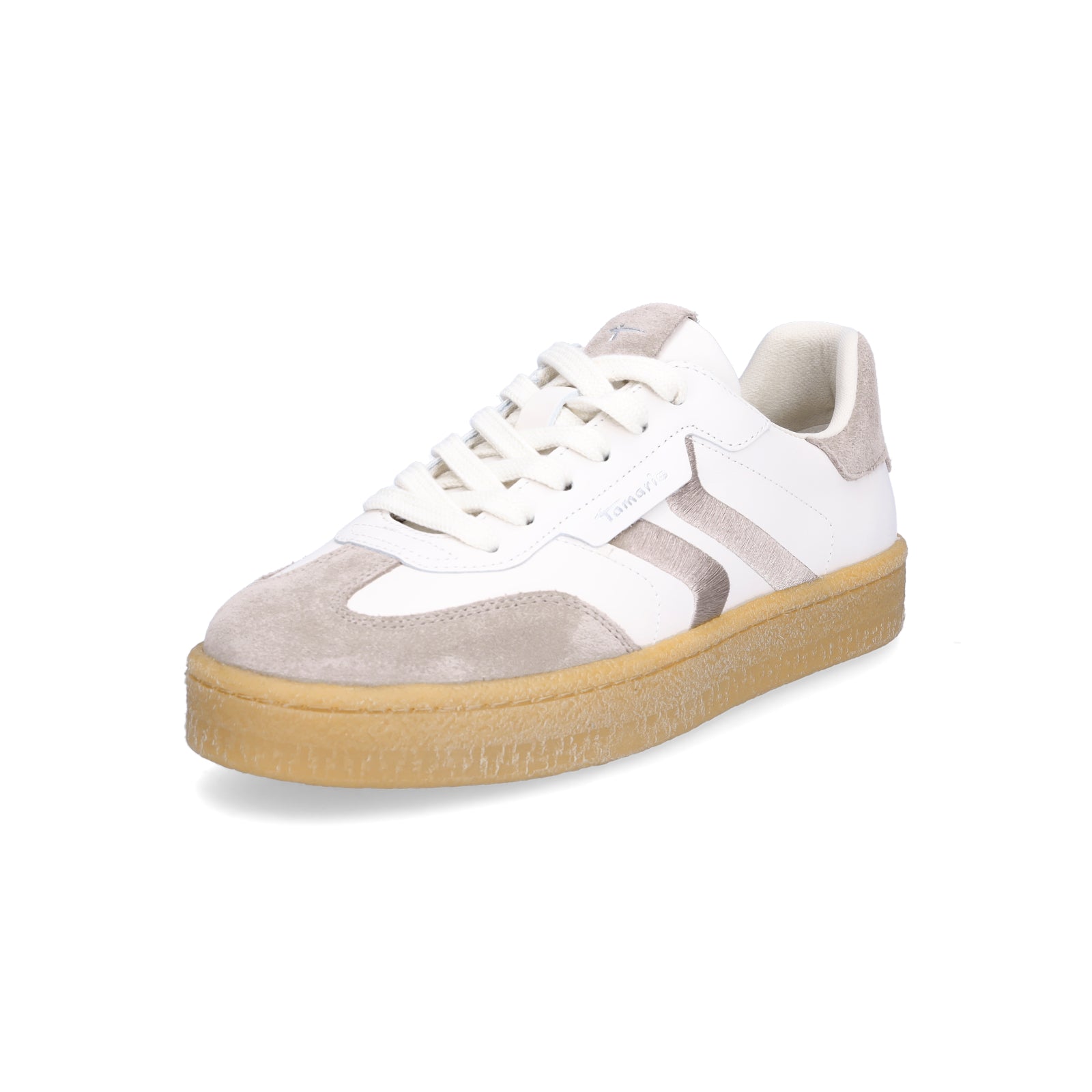 Tamaris Damen Sneaker weiß taupe
