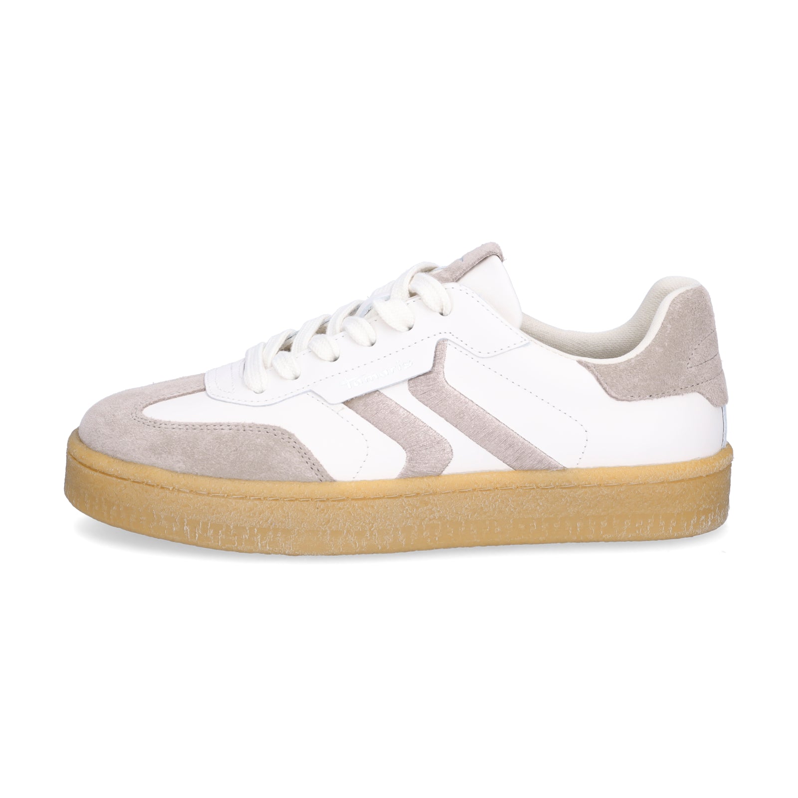 Tamaris Damen Sneaker weiß taupe