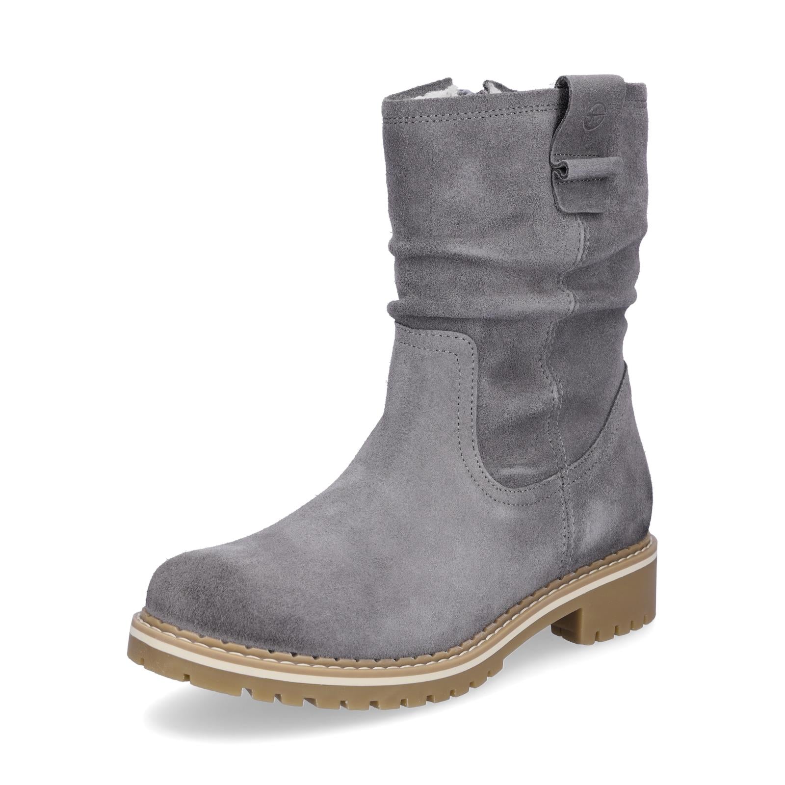 Tamaris Damen Leder Boot grau