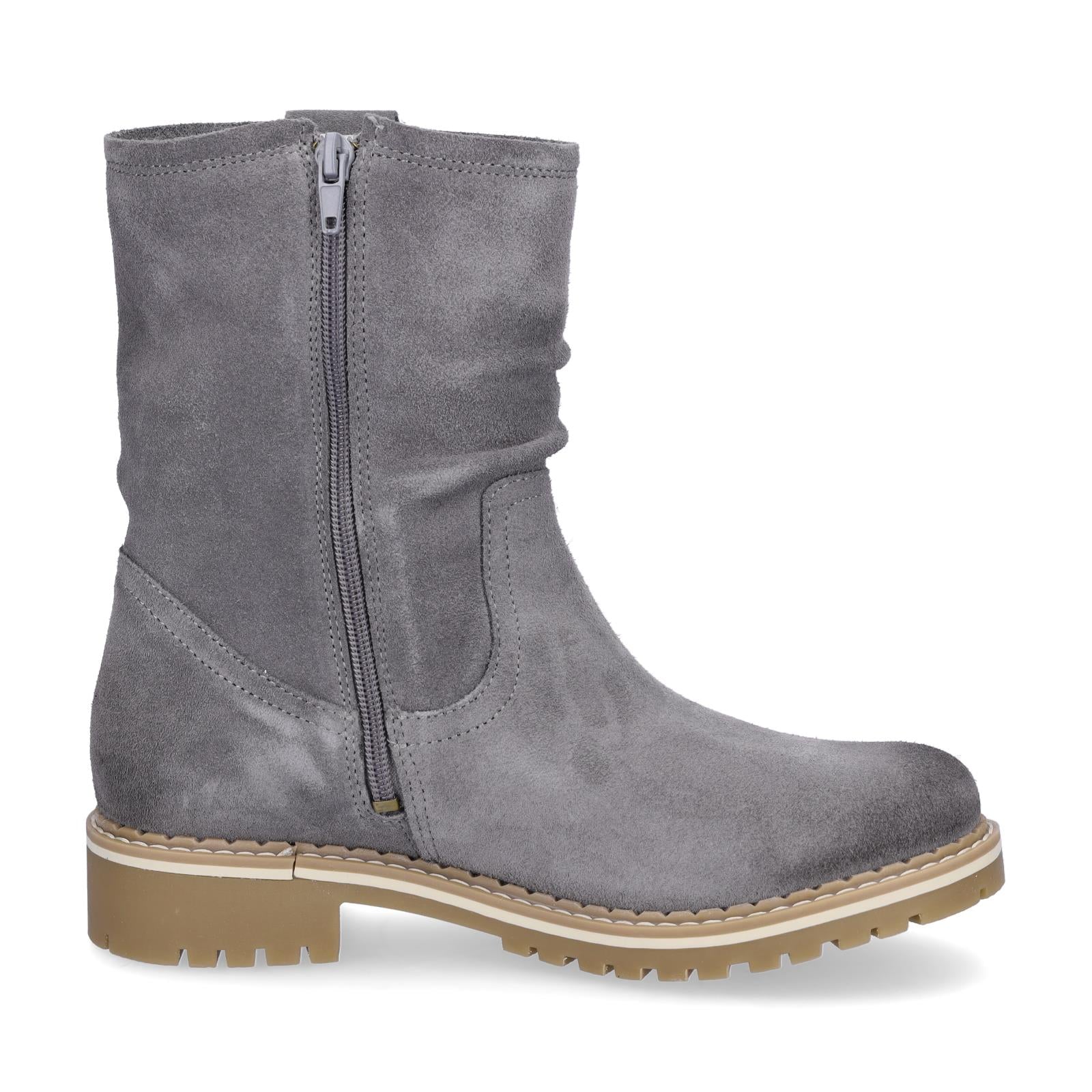 Tamaris Damen Leder Boot grau