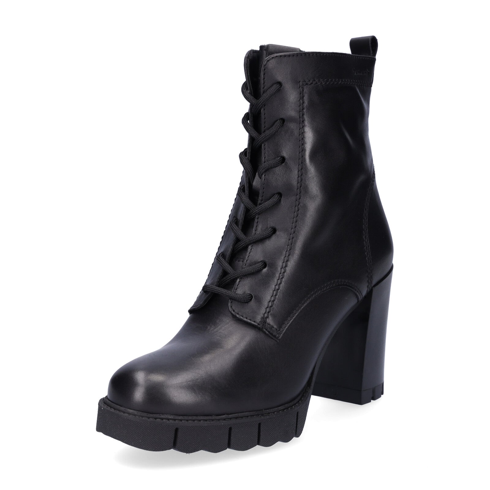 Tamaris Damen Leder Stiefelette schwarz