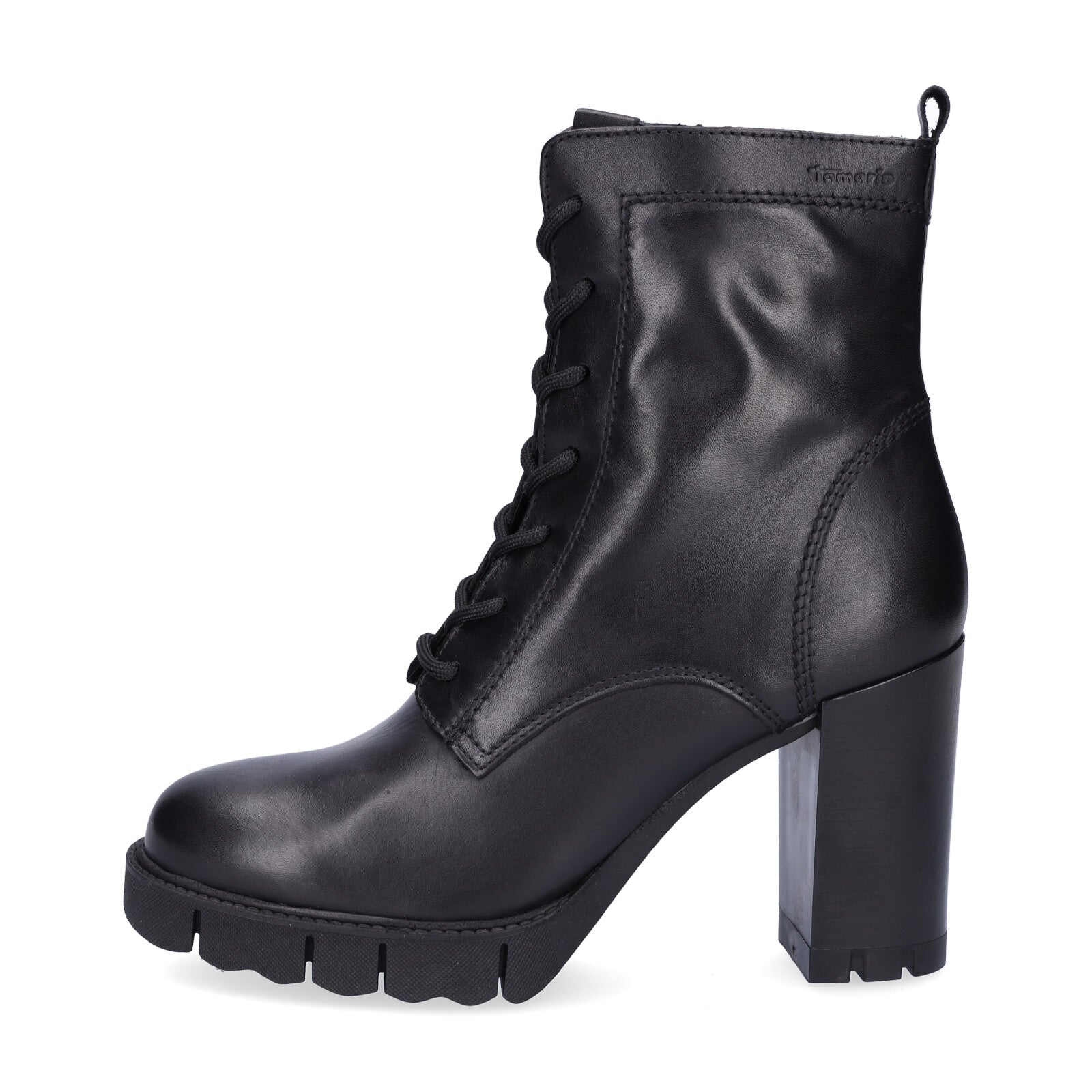 Tamaris Damen Leder Stiefelette schwarz