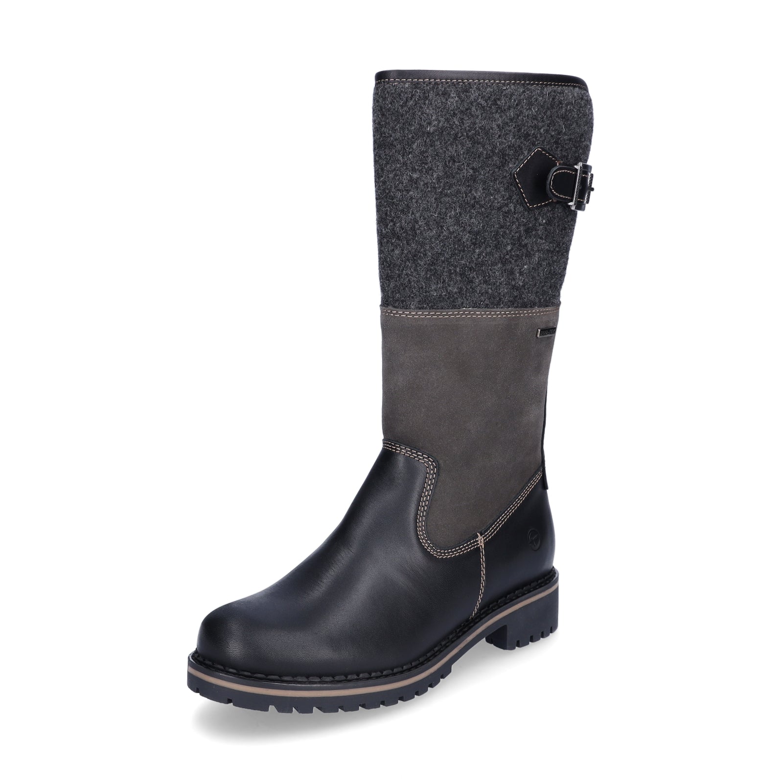 Tamaris Damen Stiefel schwarz combi