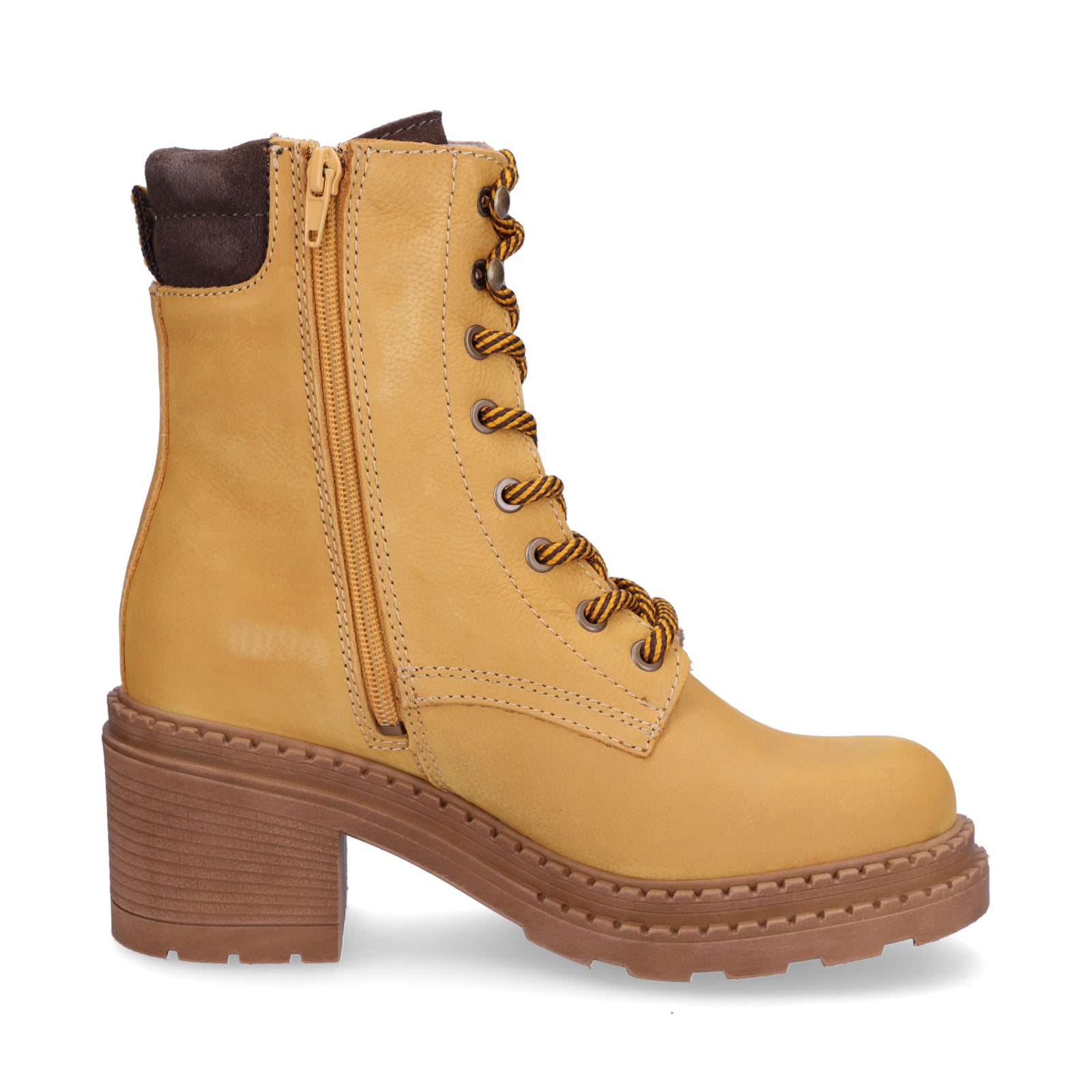 Tamaris Damen Schnürstiefelette ocker