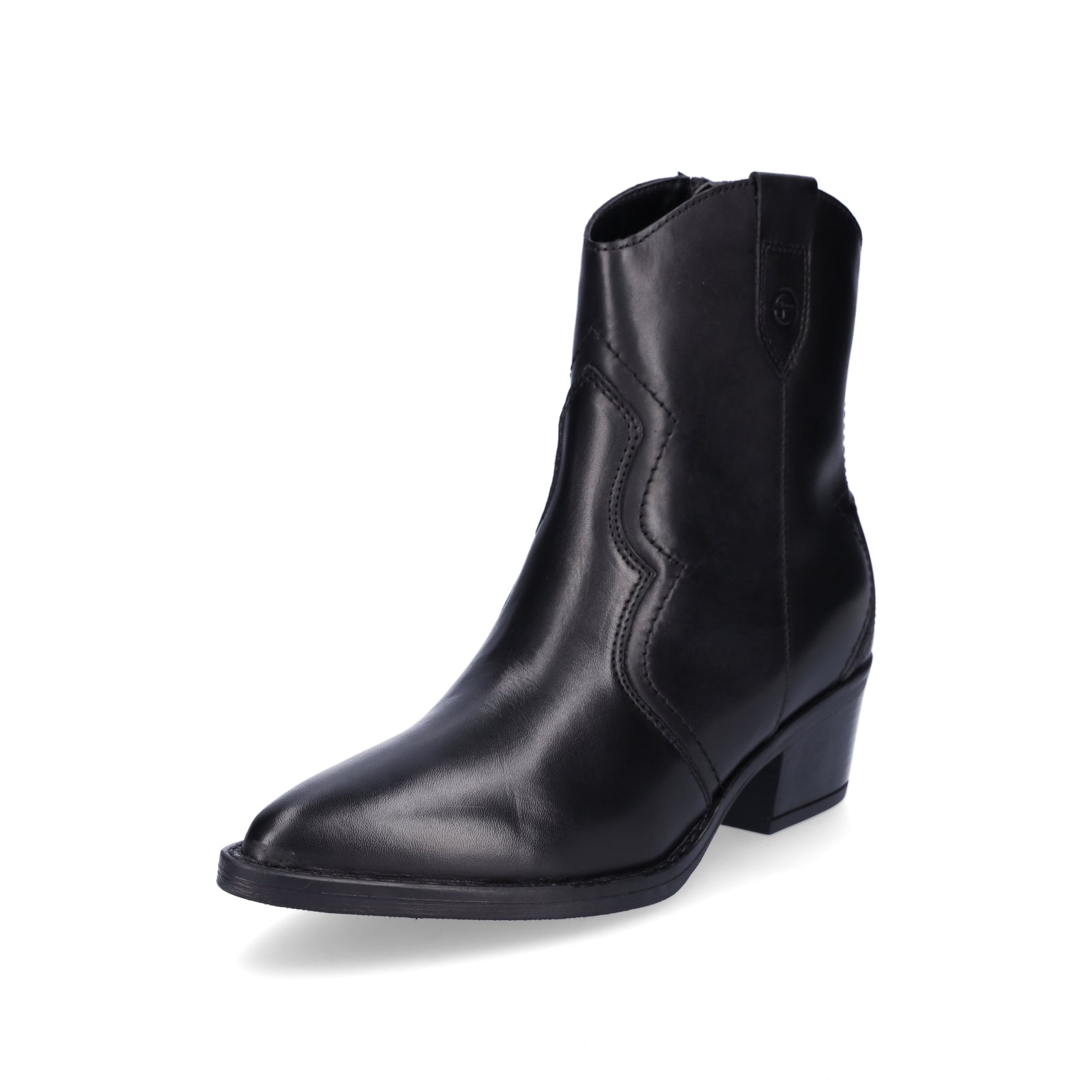 Tamaris women's leather ankle boots black