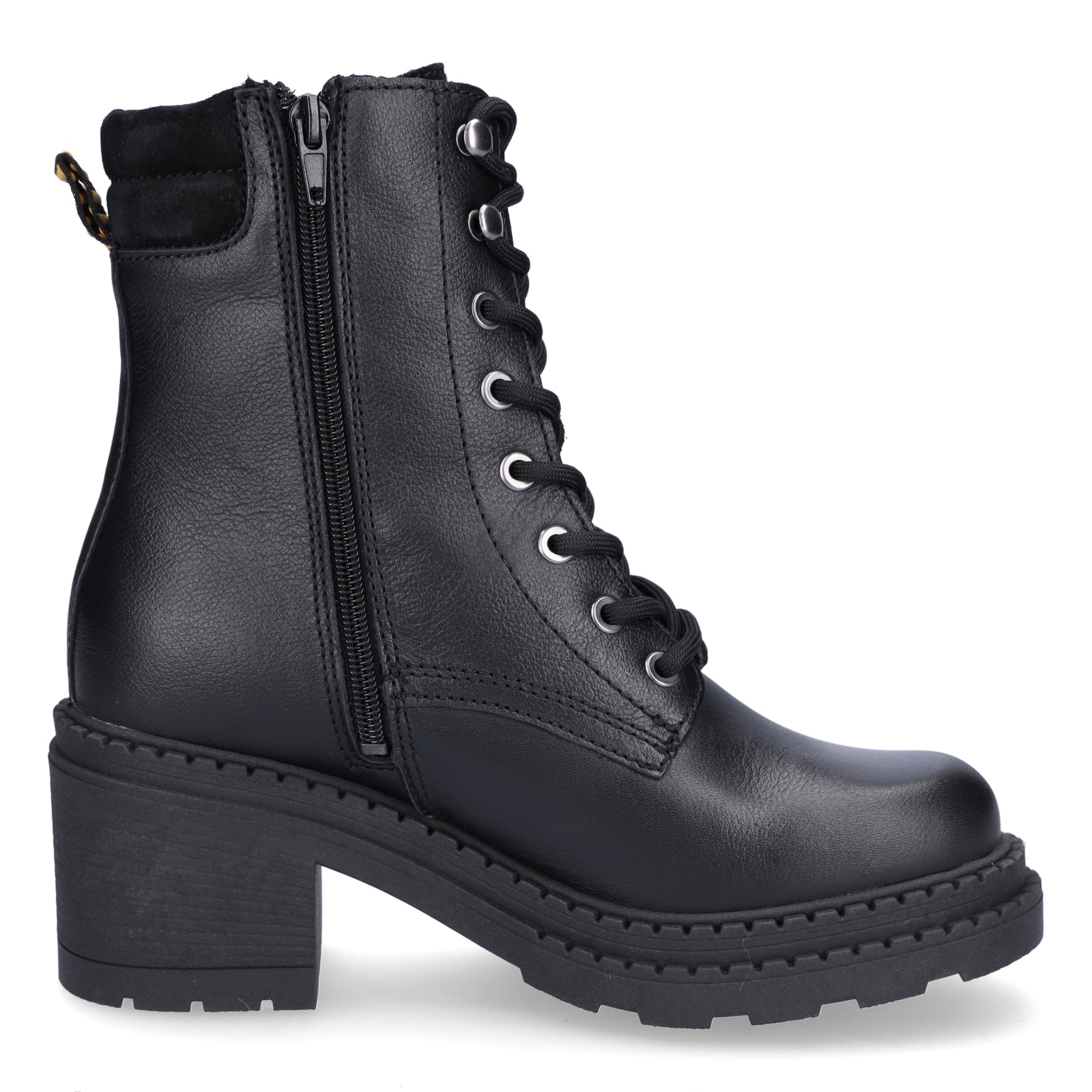 Tamaris women's lace-up ankle boots black