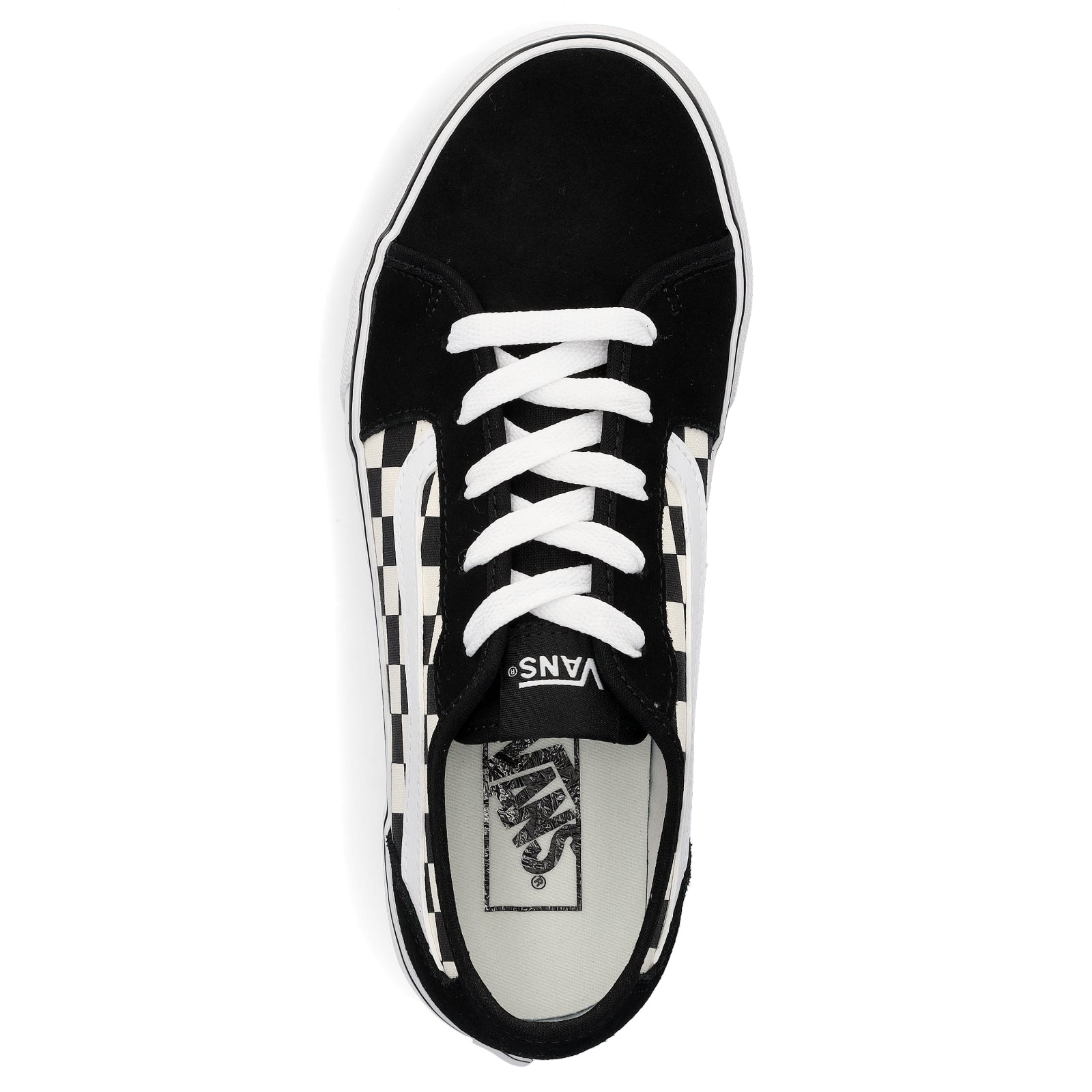 Vans women's Filmore Decon Checkerboard sneaker black