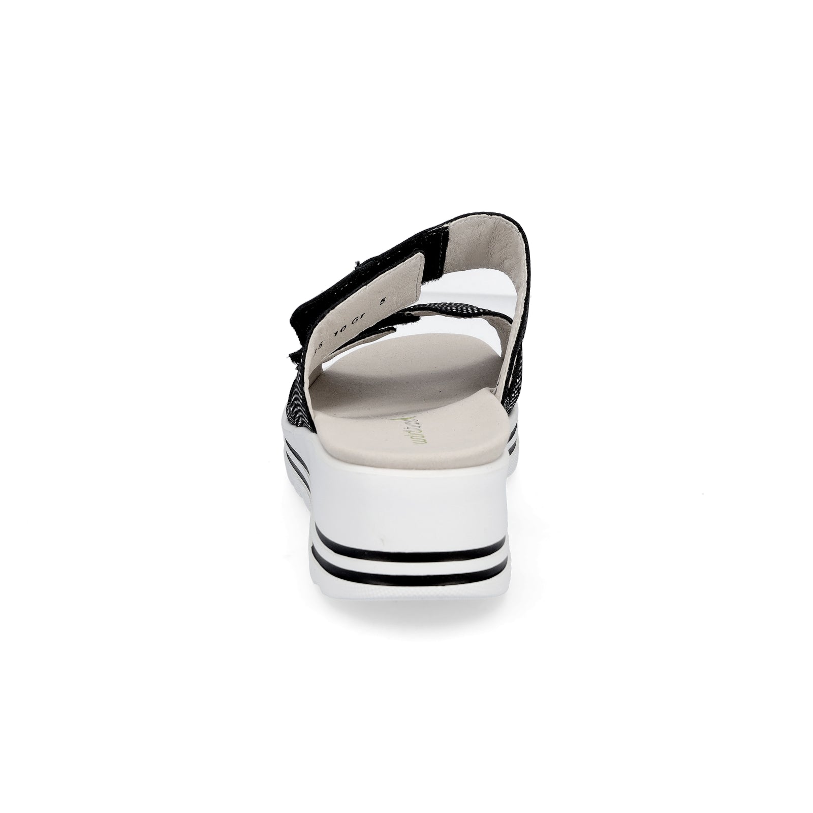 Waldläufer women's mules Michelle black white