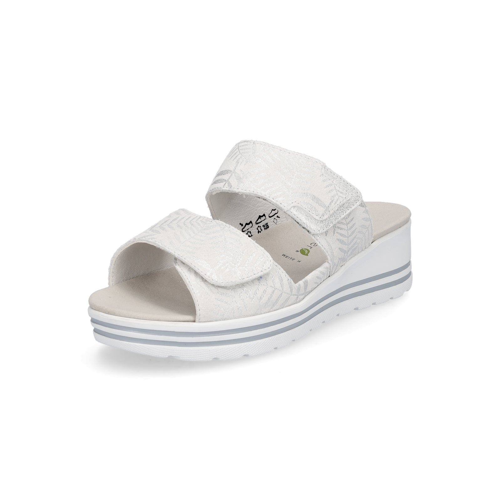 Waldläufer women's mules Michelle grey silver