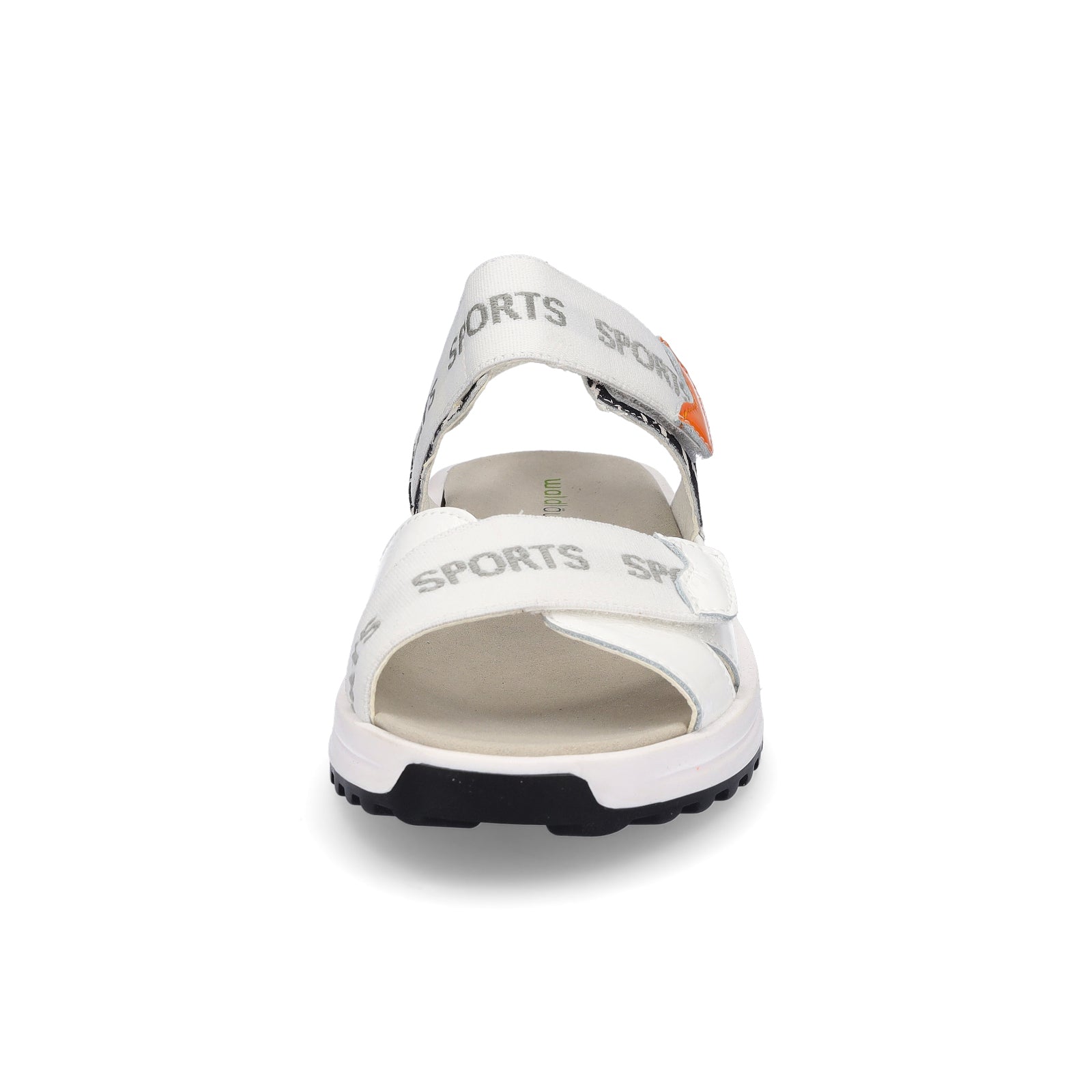 Waldläufer women's sandals white animal print patent