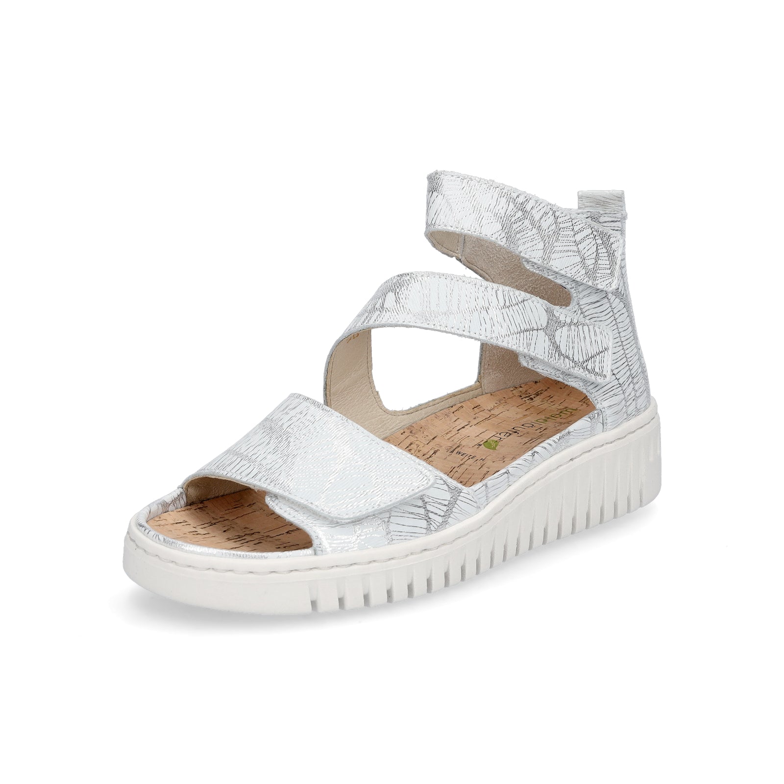 Waldläufer women's sandal Willow white silver