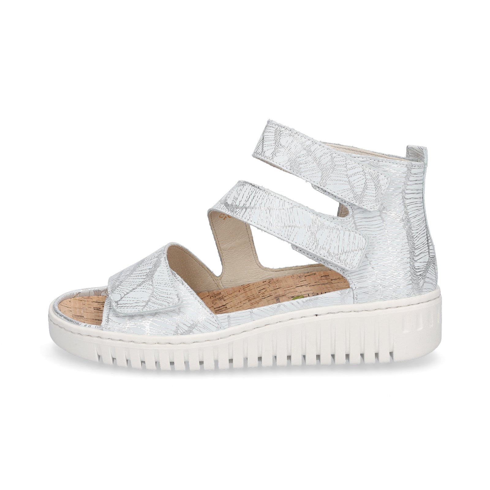 Waldläufer women's sandal Willow white silver