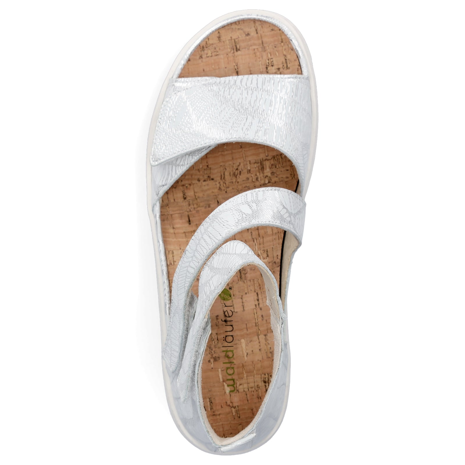 Waldläufer women's sandal Willow white silver