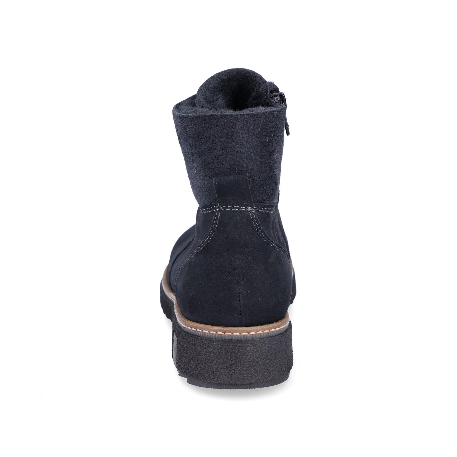 Waldläufer Damen Leder Schnürboot blau