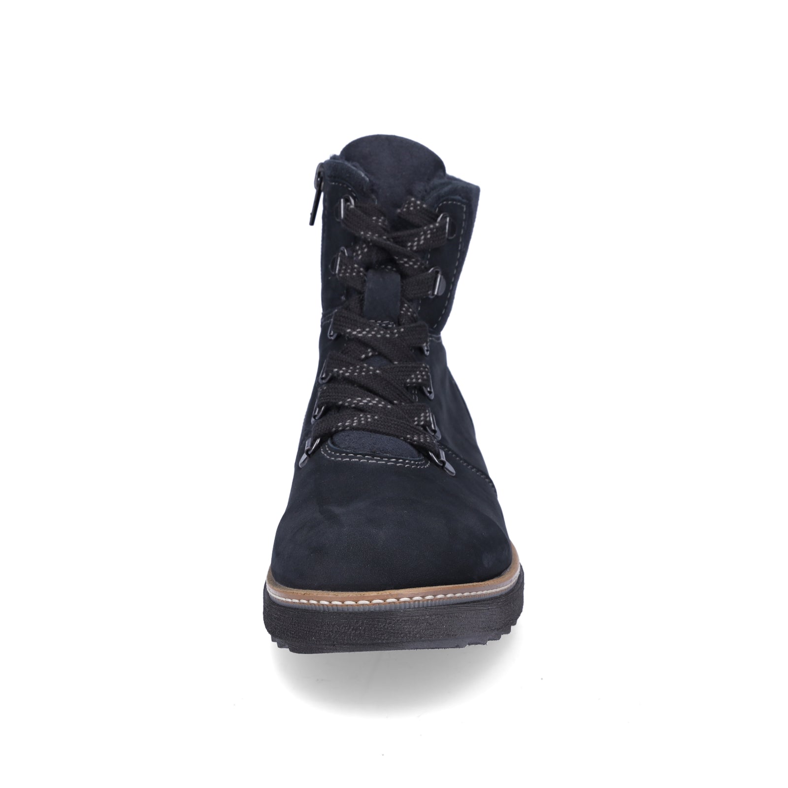 Waldläufer Damen Leder Schnürboot blau