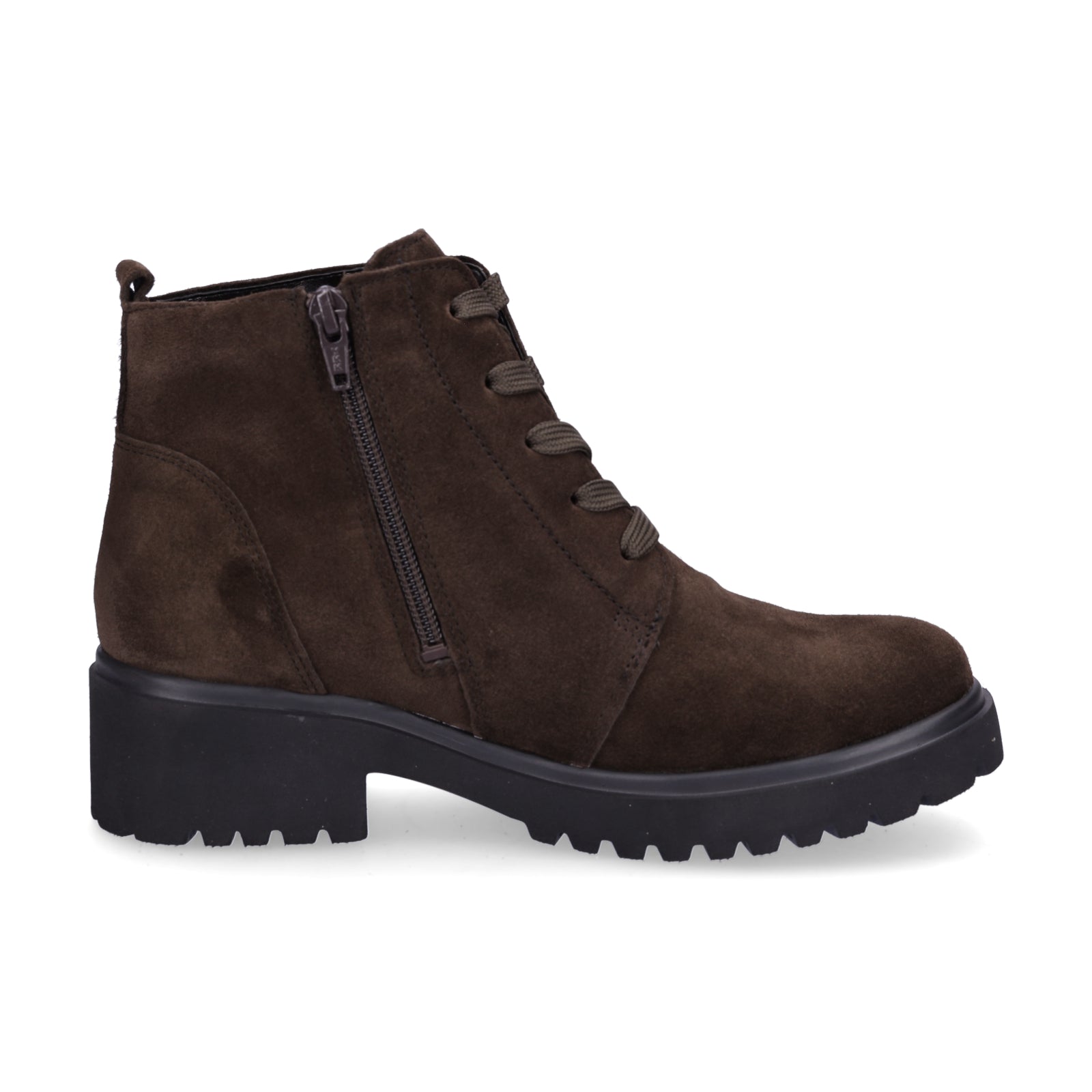 Waldläufer women's lace-up ankle boots Luise brown