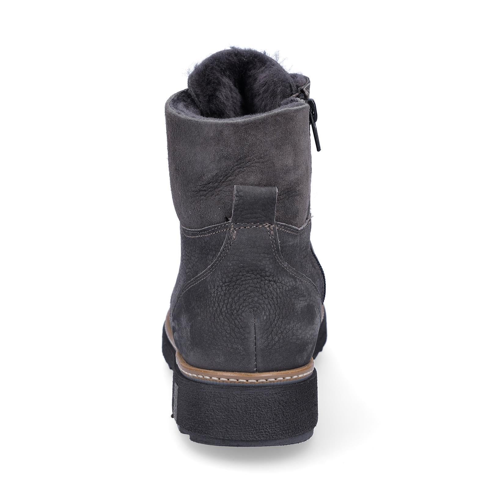 Waldläufer women's leather lace-up boot grey