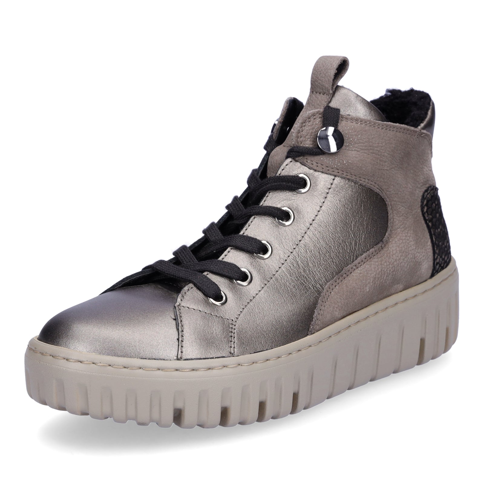 Waldläufer Damen Stiefelette Livia taupe metallic