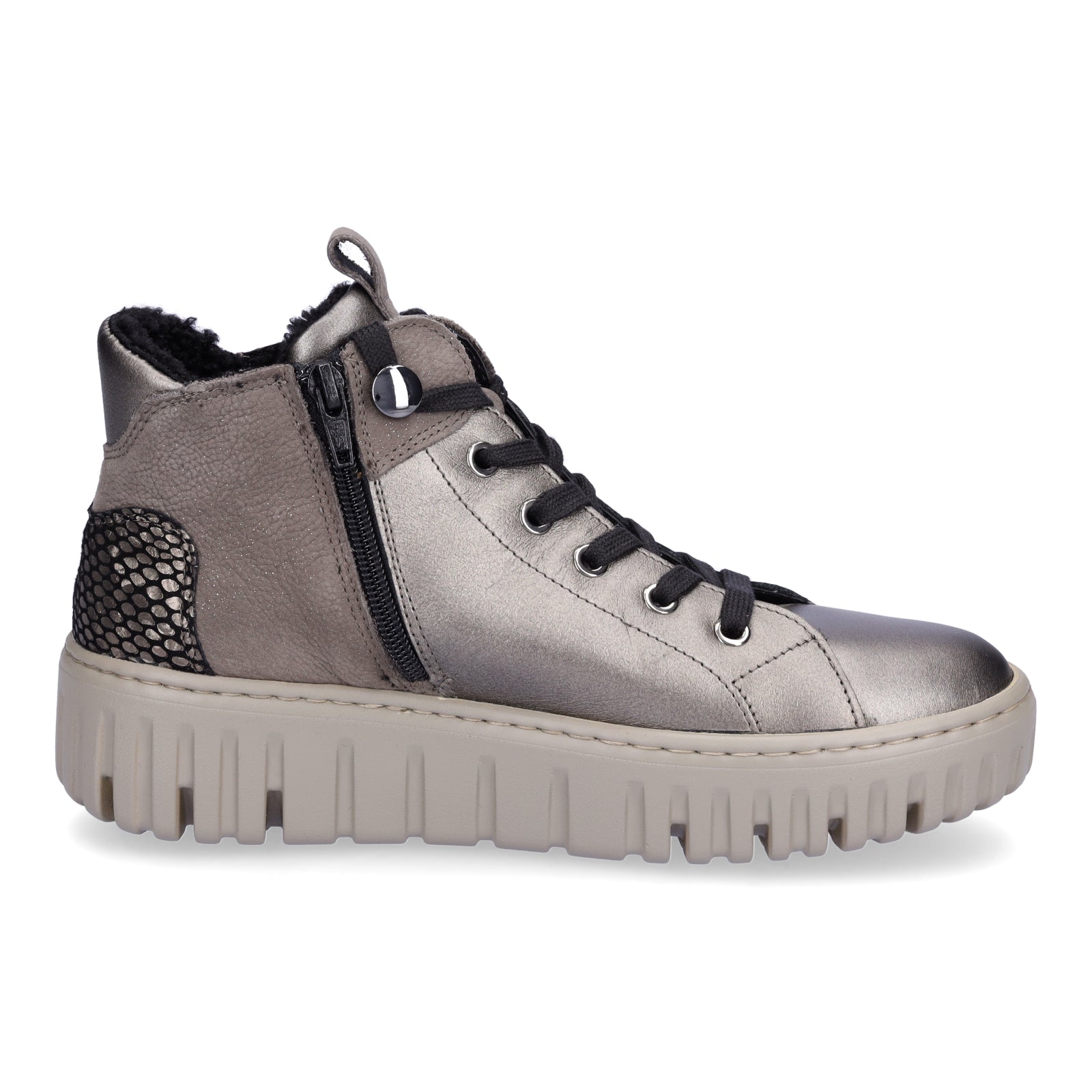 Waldläufer Damen Stiefelette Livia taupe metallic