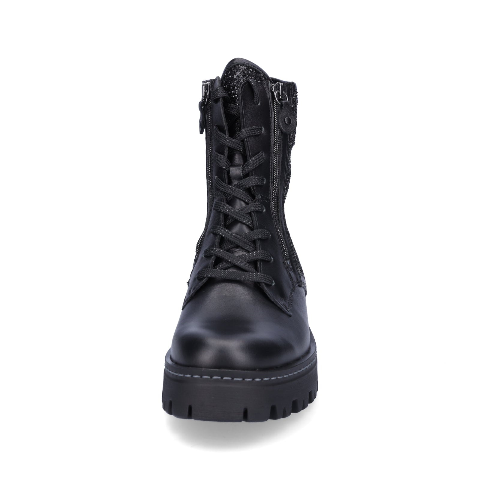 Waldläufer Damen Schnürboot London schwarz