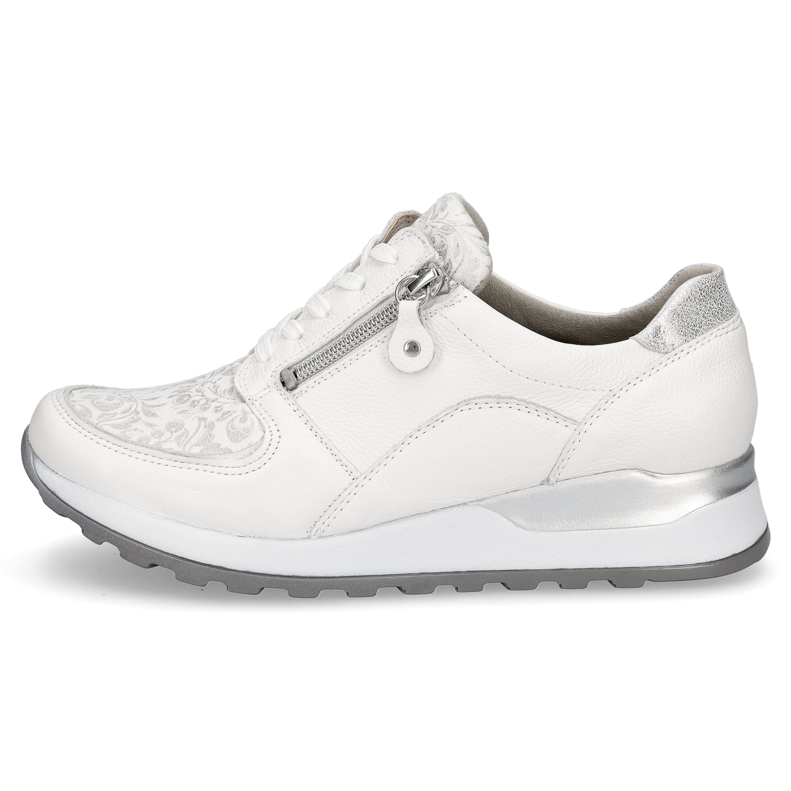 Waldläufer women's sneakers white silver