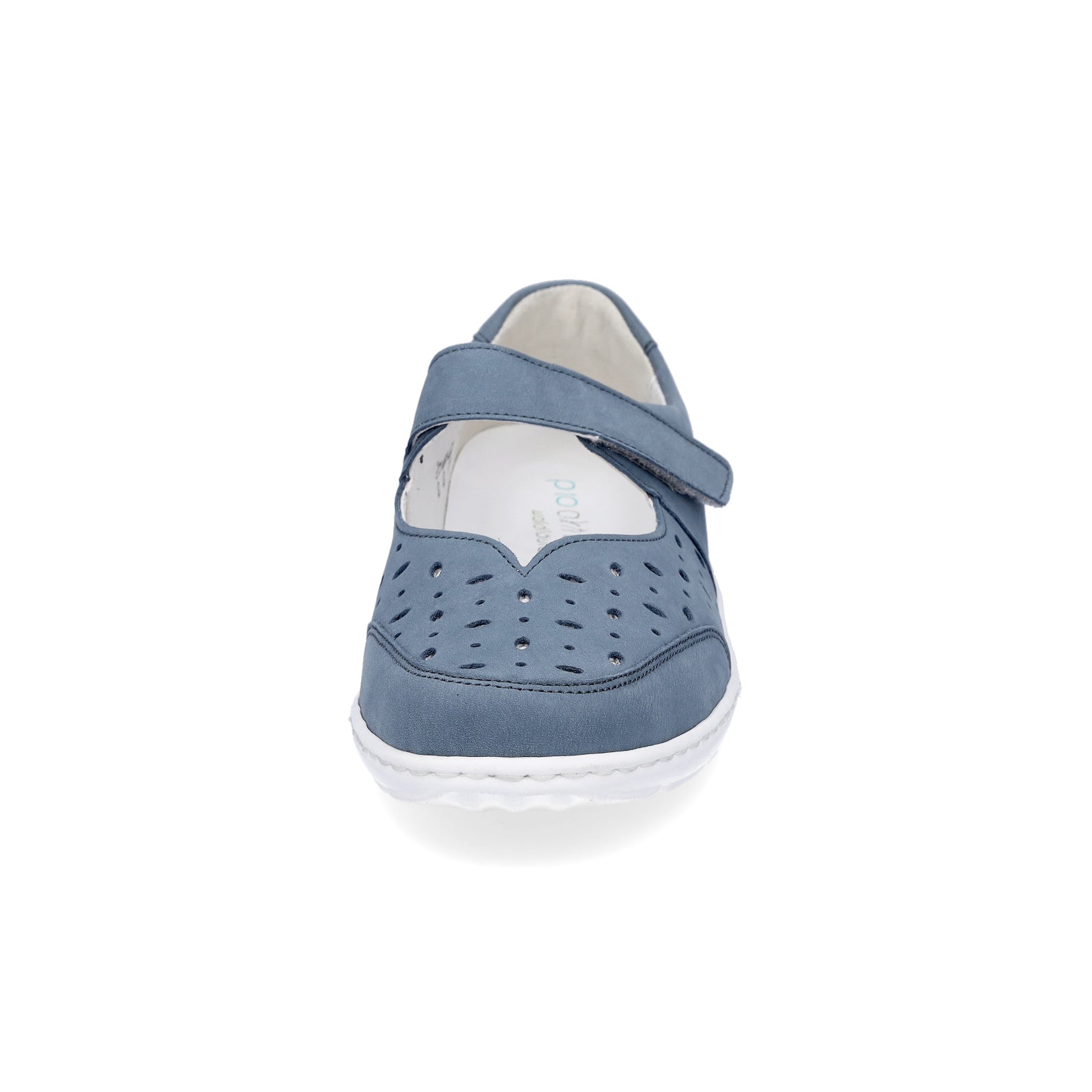 Waldläufer women's leather velcro shoe denim blue