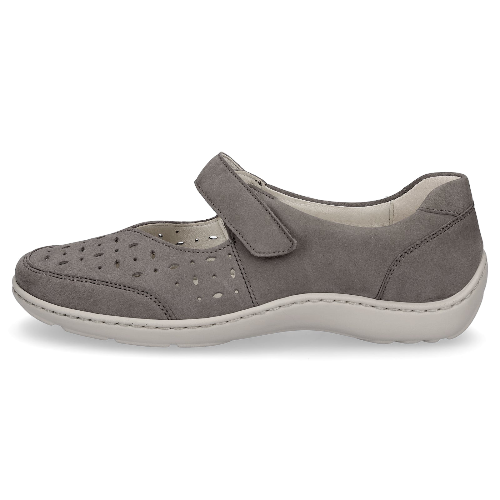 Waldläufer women's leather velcro shoe taupe