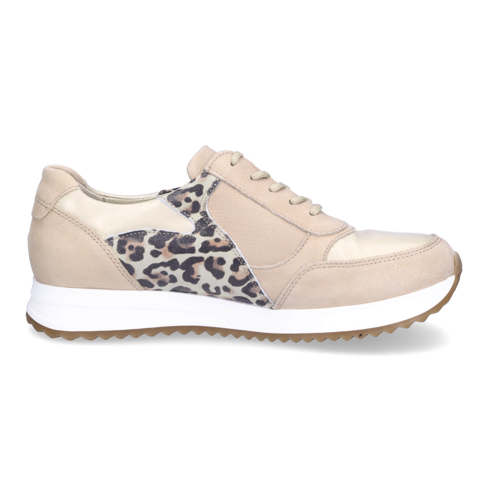 Waldläufer women's sneakers Vicky beige leopard