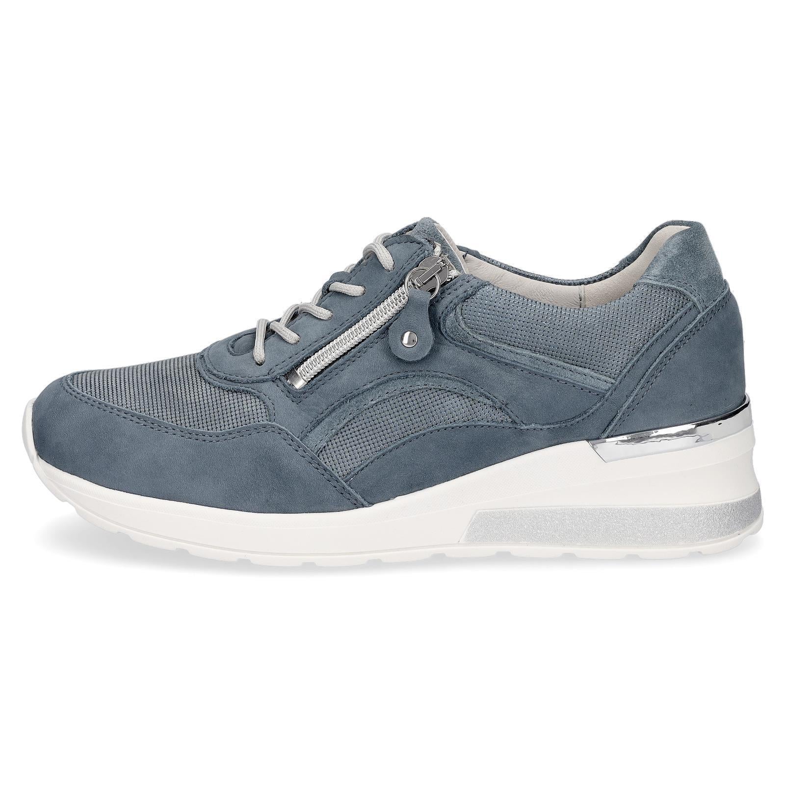Waldläufer Damen Leder Sneaker jeans blau