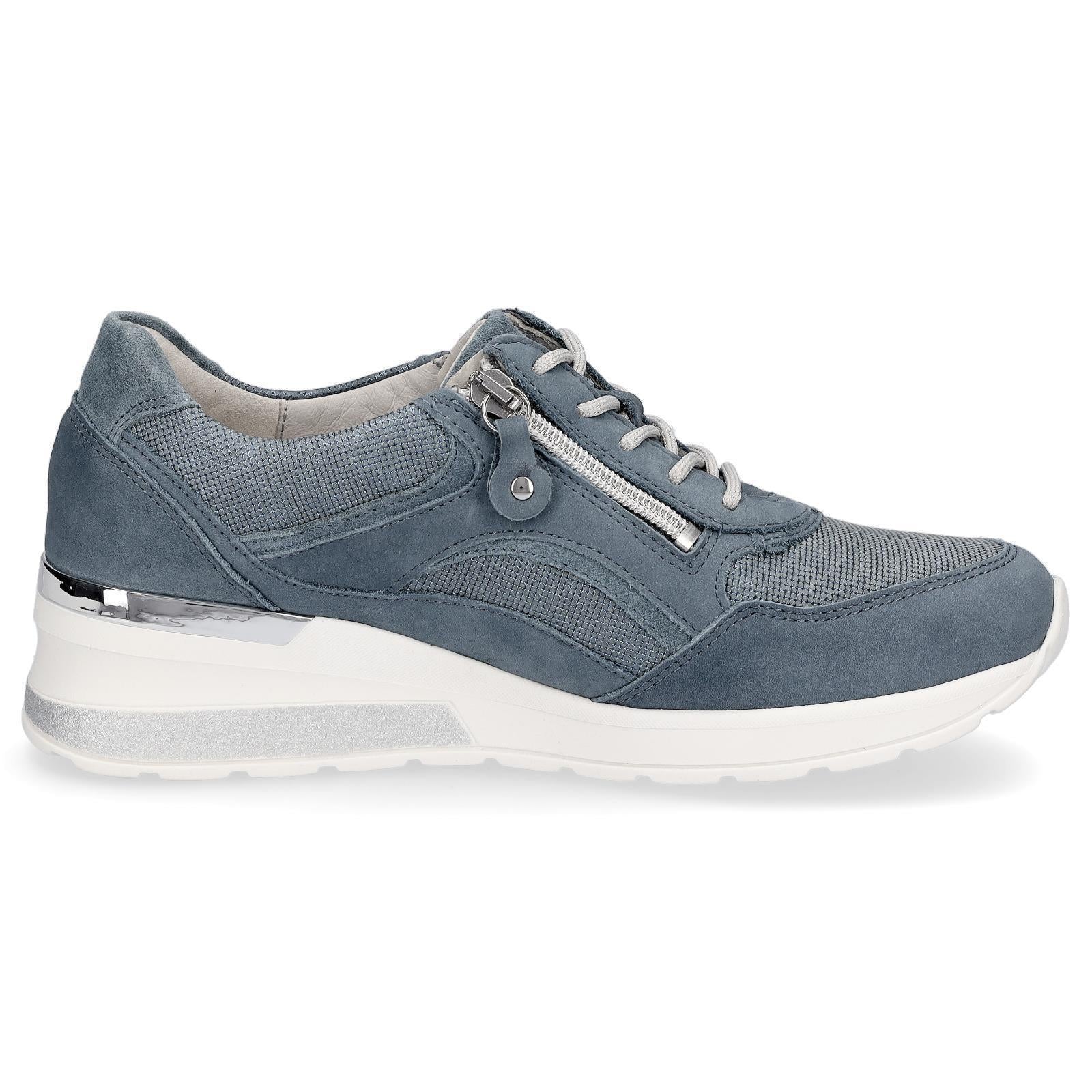 Waldläufer Damen Leder Sneaker jeans blau